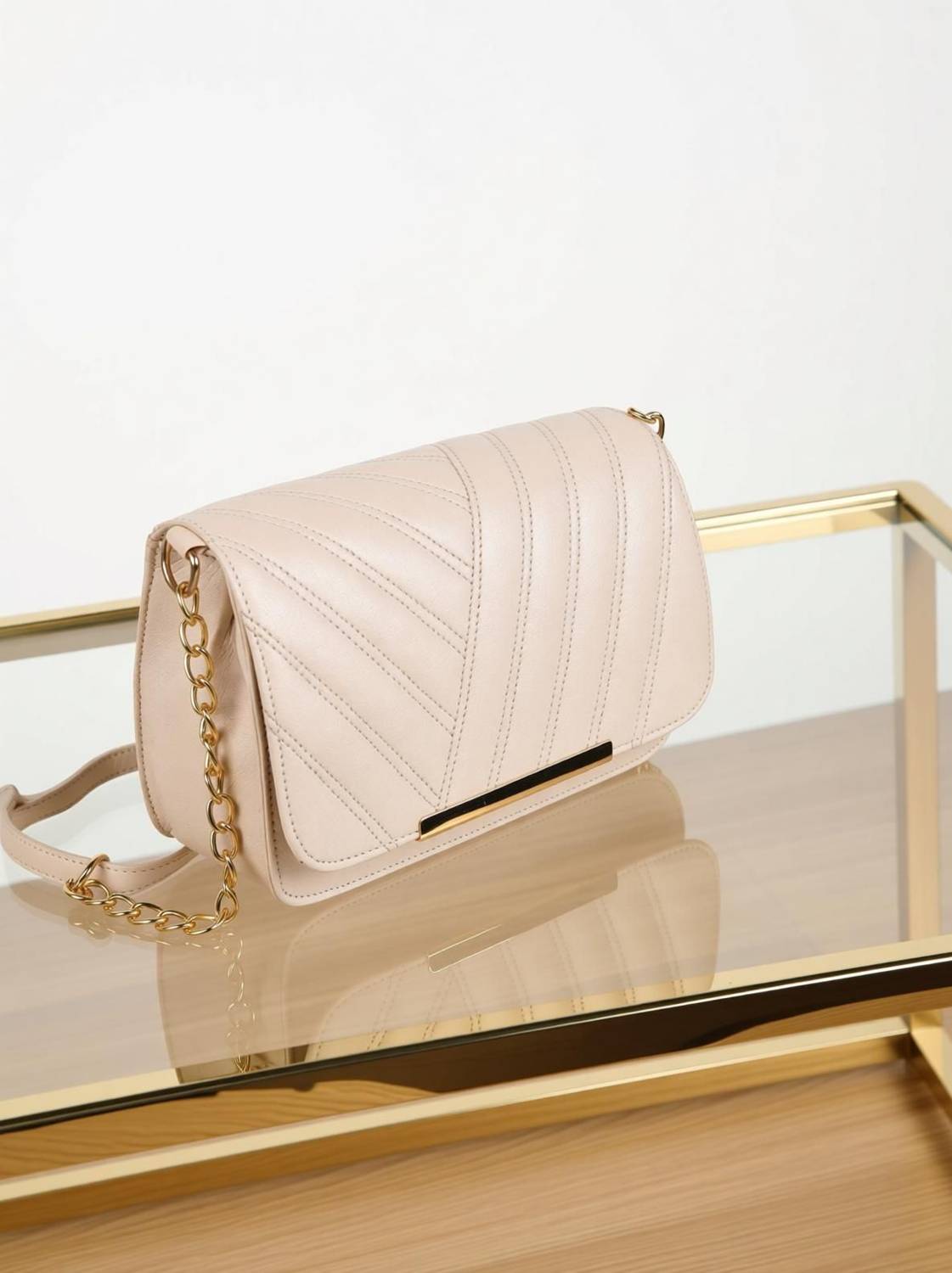 SPOTIC Beige Sling Bag SPT-WOMEN---050-CREAM - Image 3
