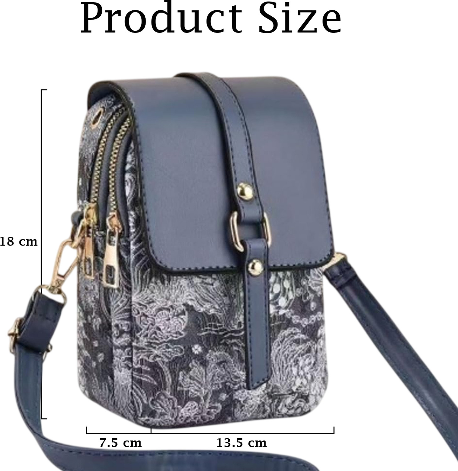 Image of MOMISY Blue Sling Bag Women's Crossbody Sling Bag
