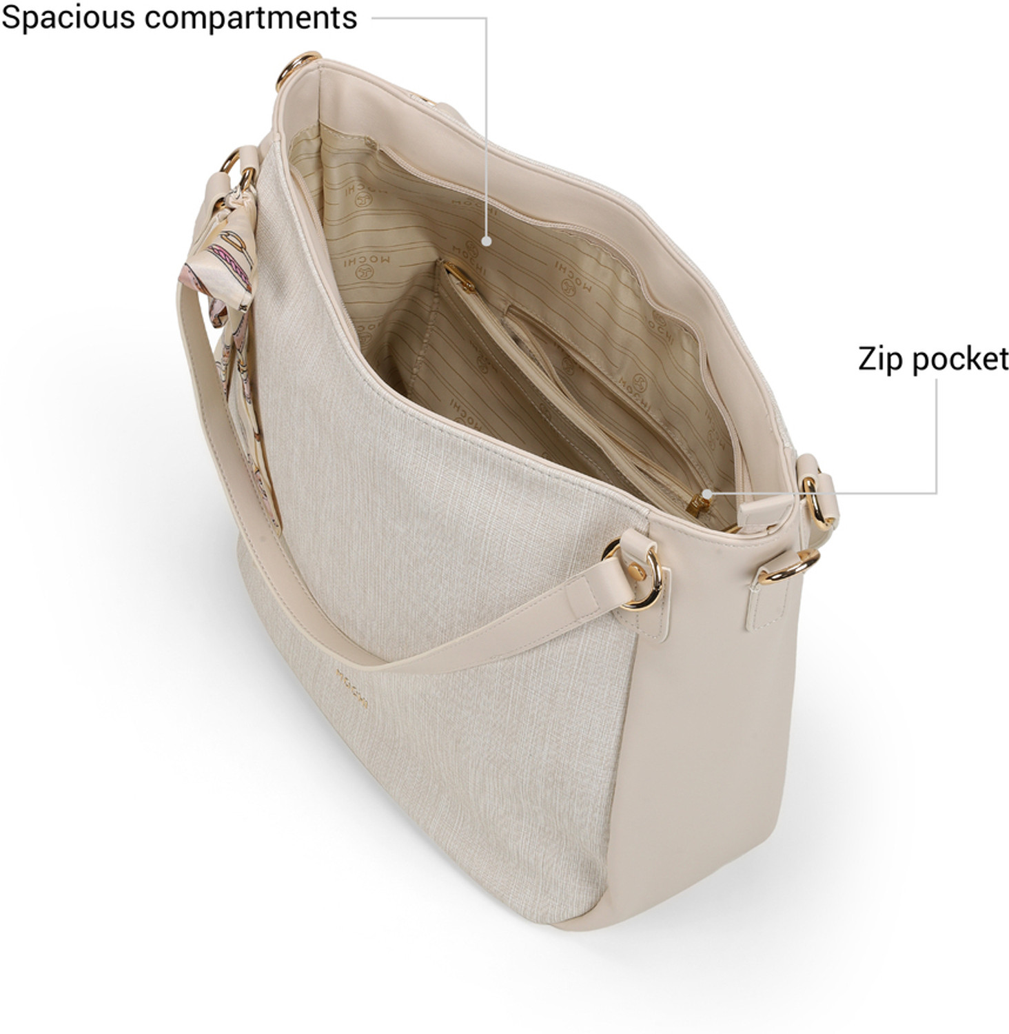 Image of MOCHI Beige Women Shoulder Bag 66-988