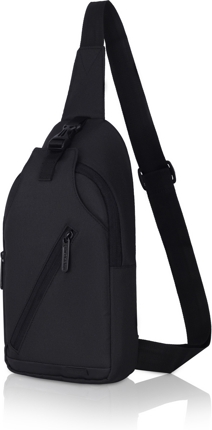 Image of WILDHORN Black Shoulder Bag Sling Crossbody Bag for Men, Stylish Chest Shoulder Bag for Men Women