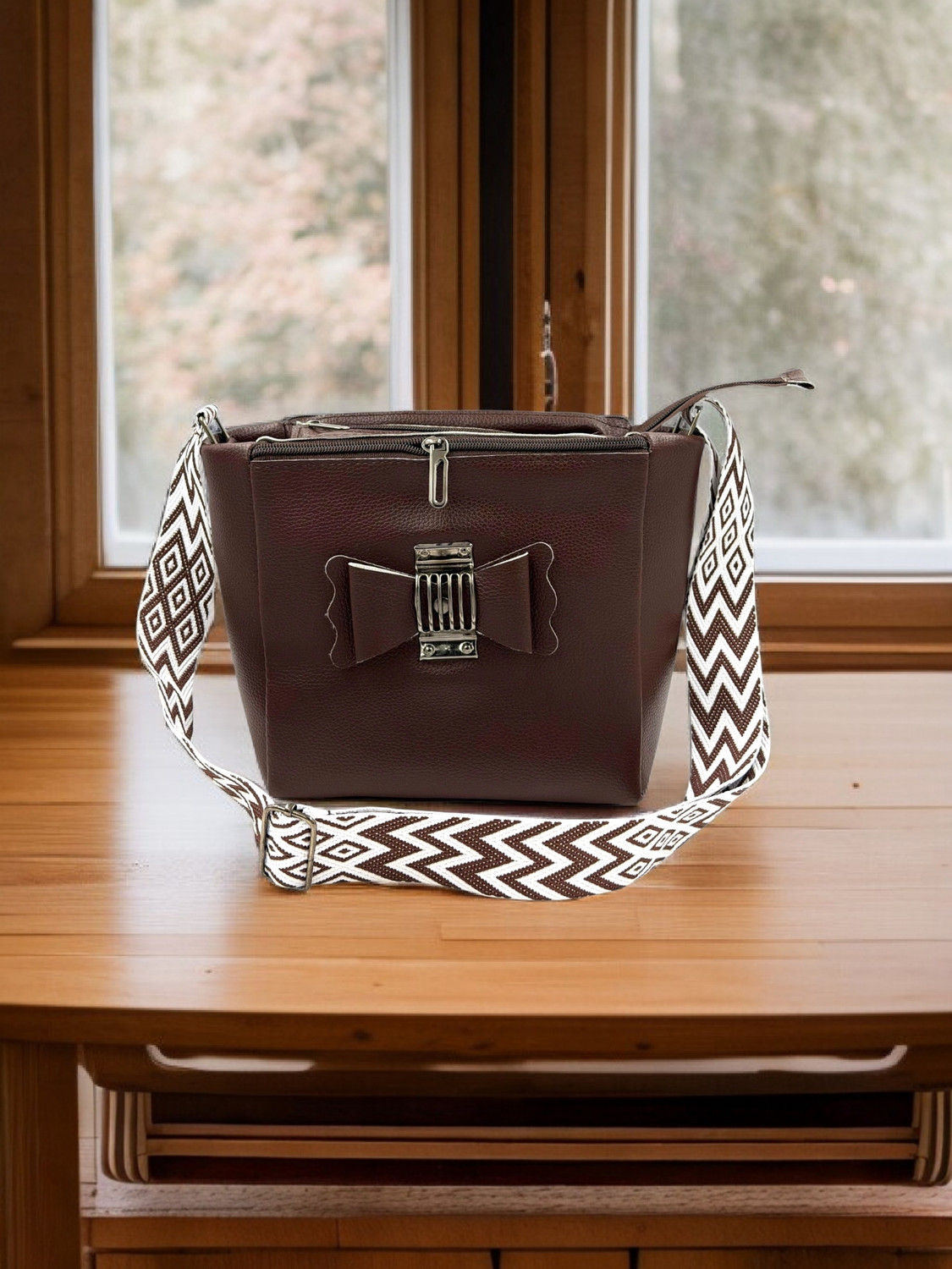 Image of mas navi Brown Sling Bag Trendy|Classic|Party Sling Bag for Womens, Made With Best Quality PU Material
