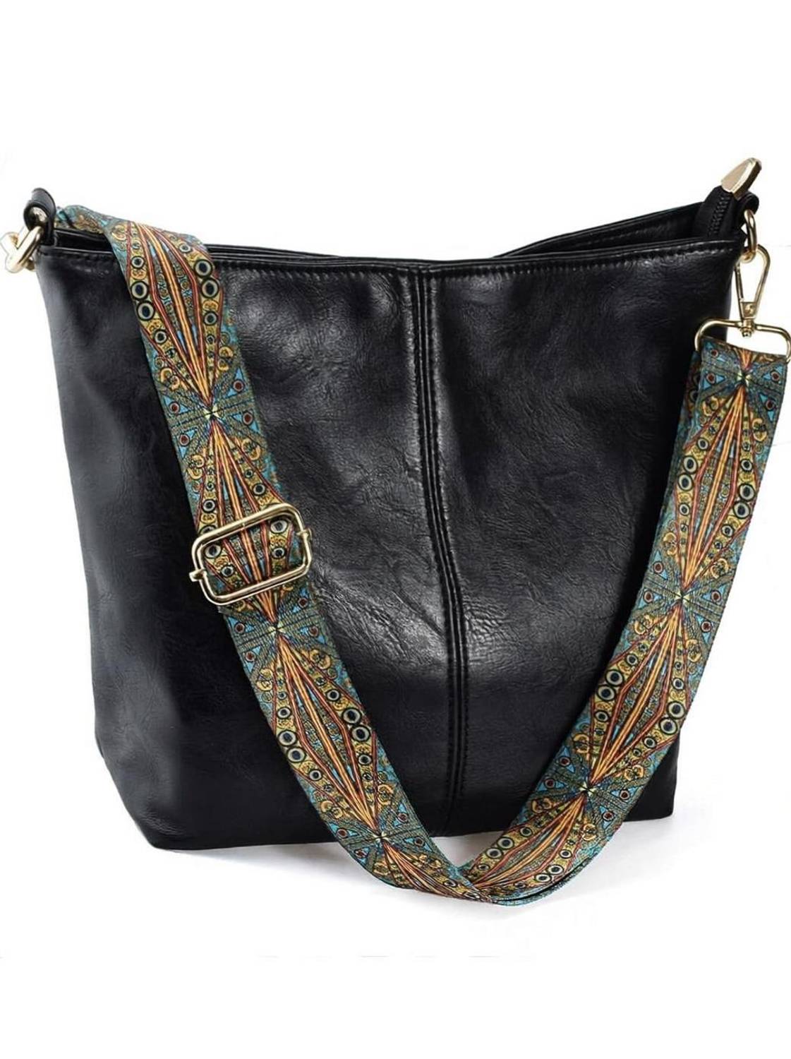 Ardan Black Sling Bag Vegan Leather/Cross-Body Bag for Girls & Women