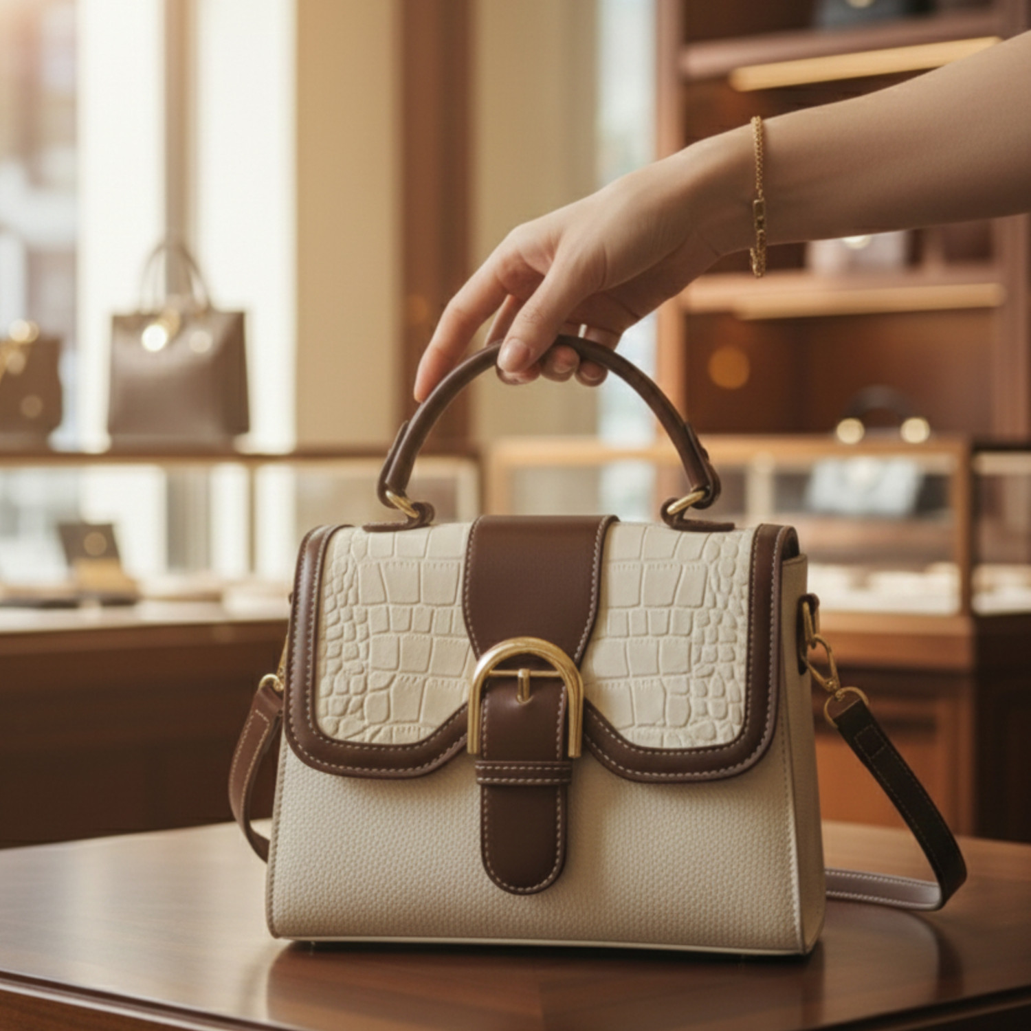 Image of Harnoor Enterprises White Sling Bag 803