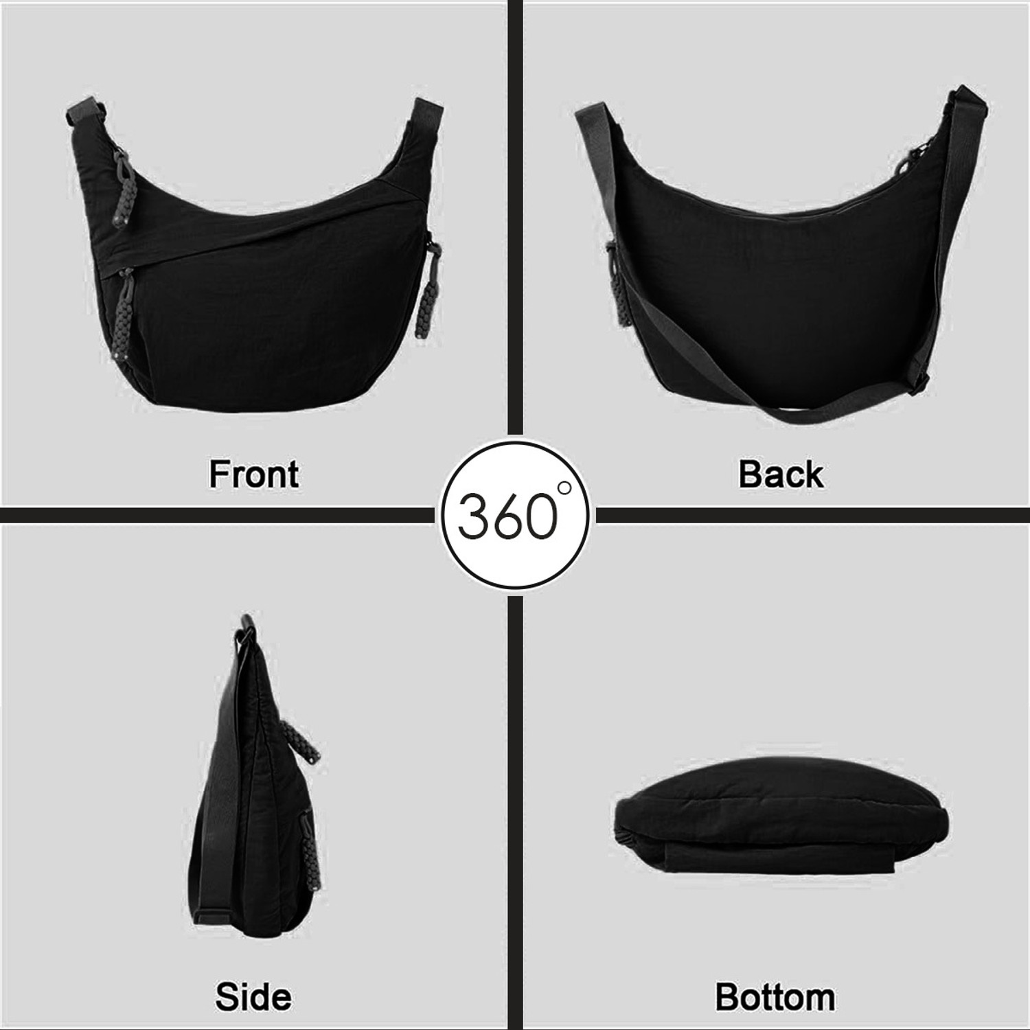 Image of He Hari Blue Sling Bag Travel Crossbody Crescent Bags for Women (Navy blue)