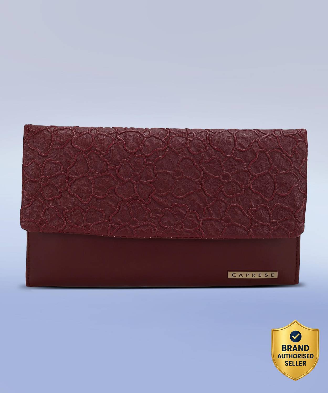 Caprese Maroon Sling Bag IDNA CLUTCH SLING LARGE BURGUNDY