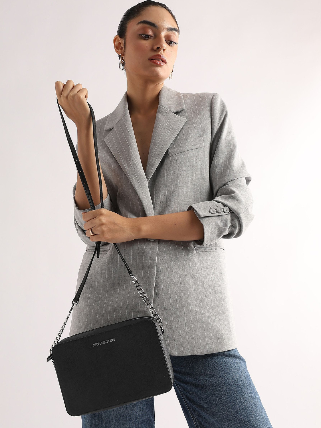 Image of MICHAEL KORS Black Sling Bag 35F8STTC9L-1