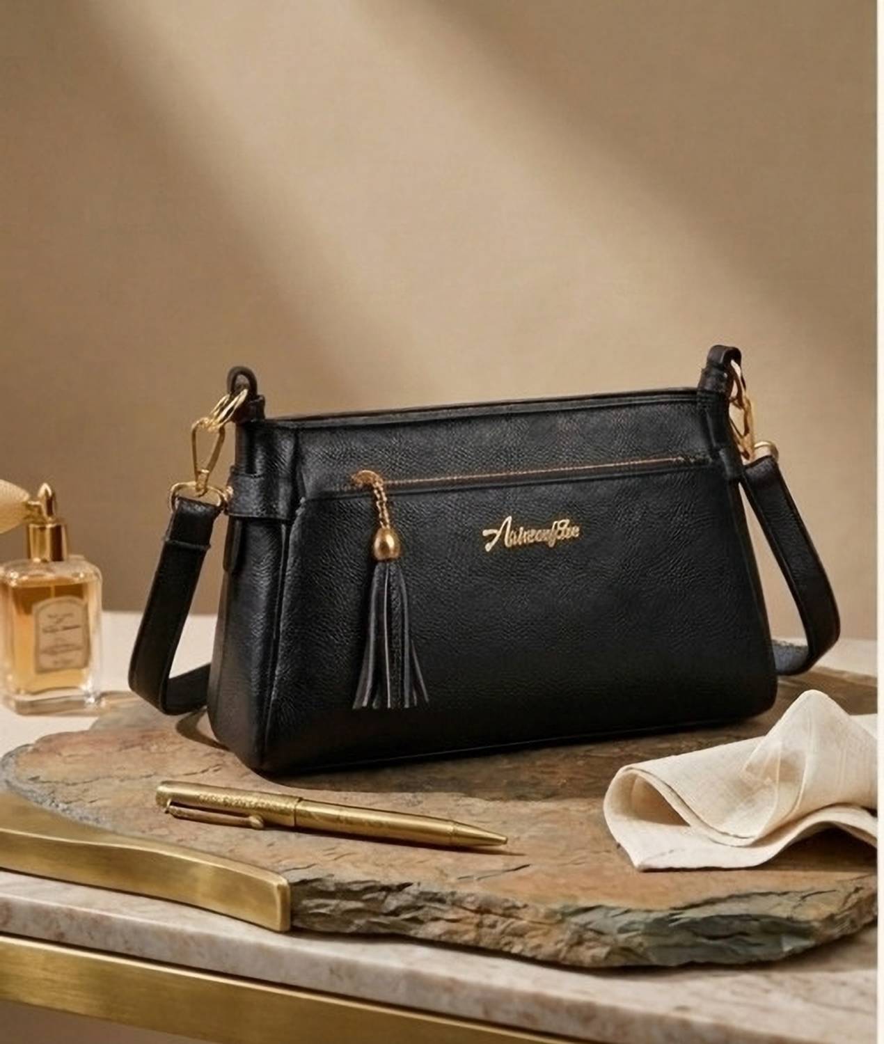 AshCrafzee Black Sling Bag Sling bag for women| Sling bag for girls | Women handbags