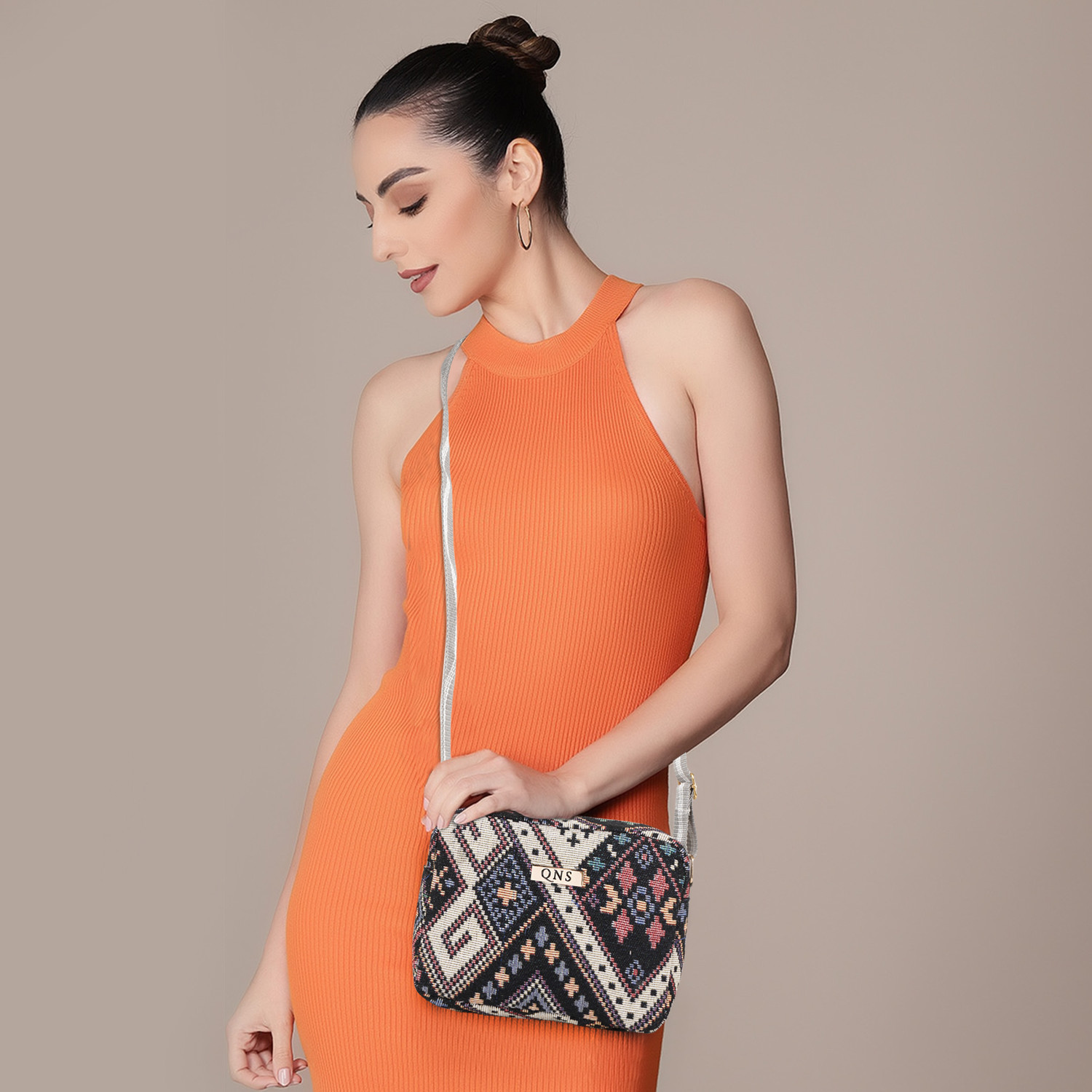 Image of QNS Grey Sling Bag Versatile Crossbody Sling Bag For Women And Girls