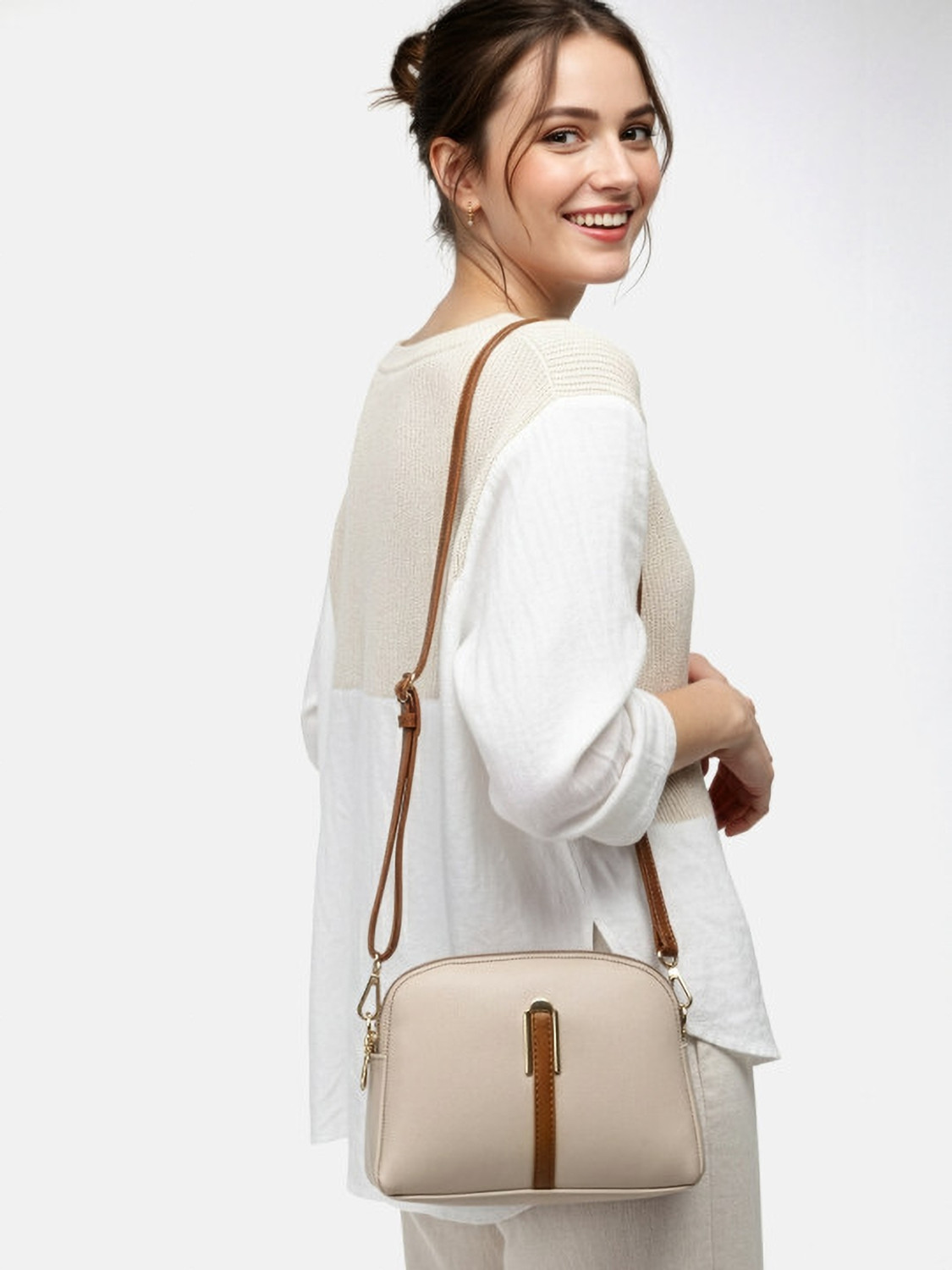 Image of Mast & Harbour Clear Sling Bag Symbol Premium Women's Tote Sling Bag crafted from Imported PU | Stylish |