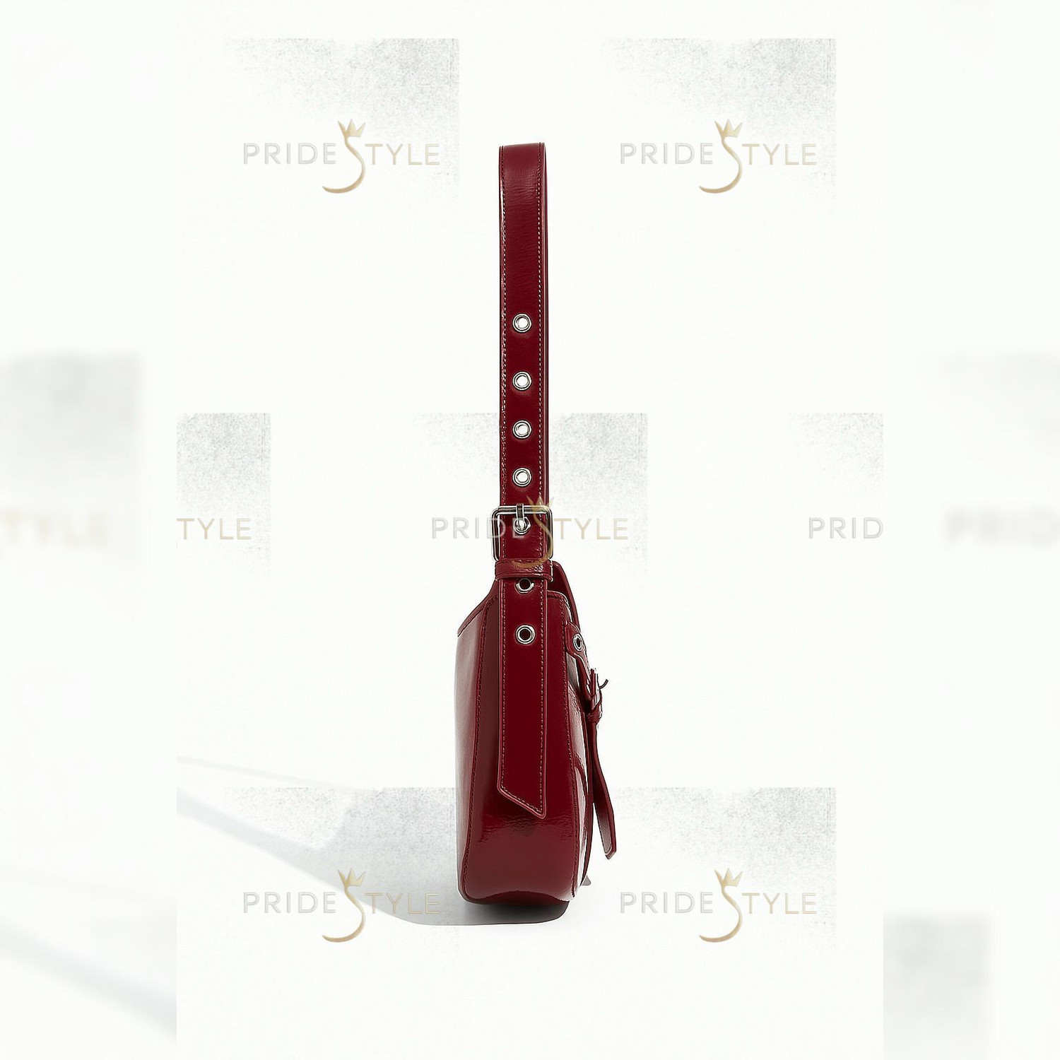 Image of LIZIQI Red Sling Bag Elegant PU Leather Shoulder Bag - Stylish & Durable.