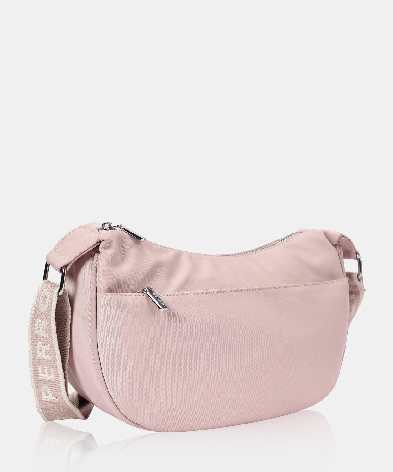 Image of LINO PERROS Pink Sling Bag Women's Peach Crossbody Bag