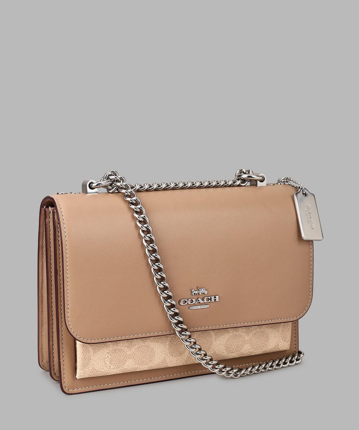 COACH Beige Sling Bag CV978SVPWH Silver/Sand/Taupe - Price in 