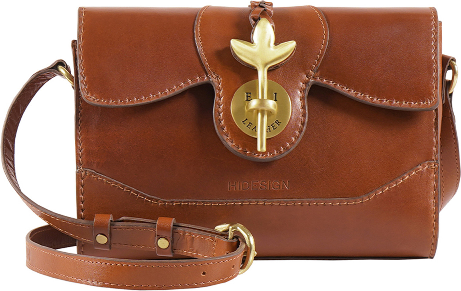 Image of HIDESIGN Tan Women Sling Bag Clover 01