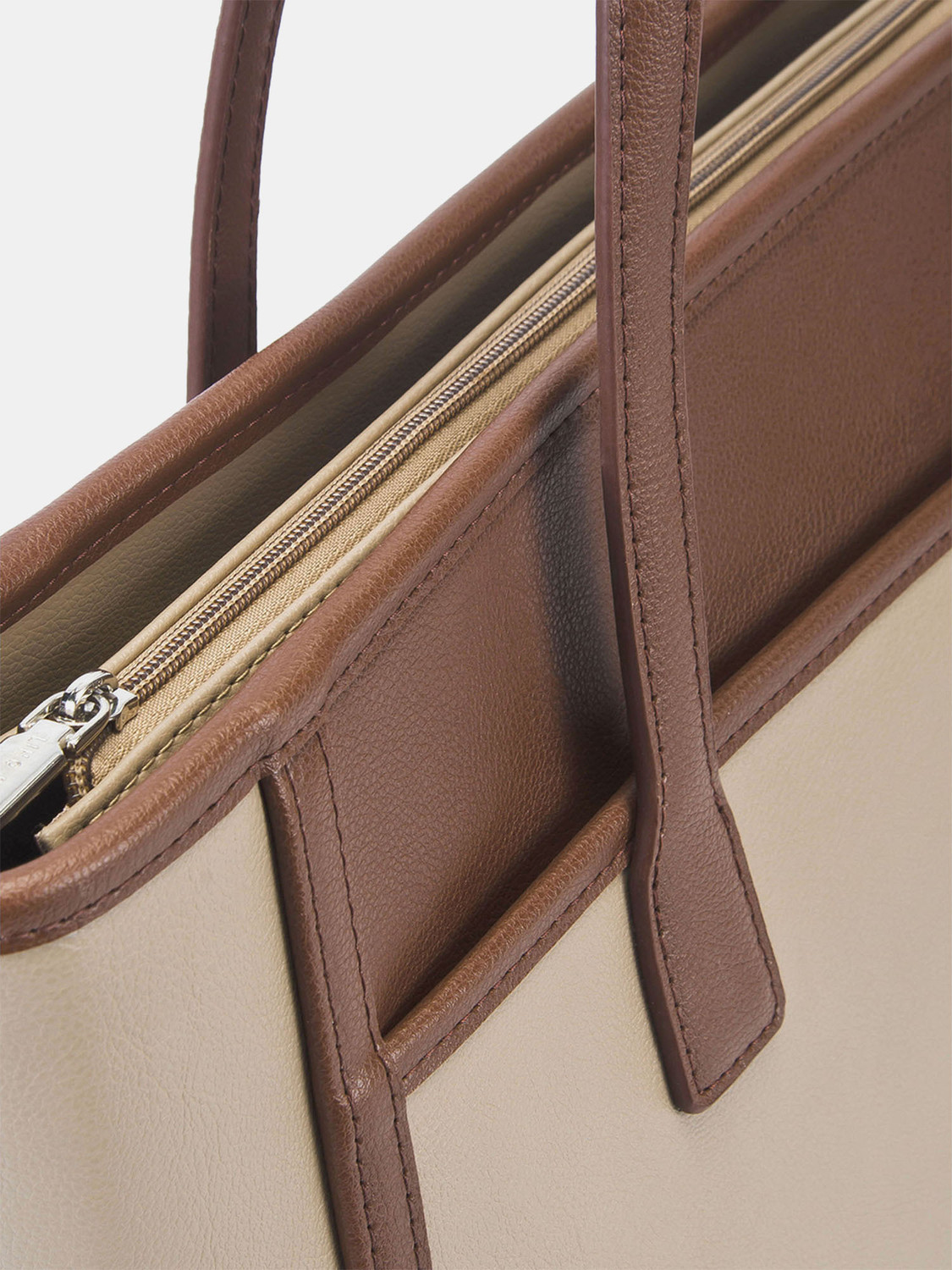 Image of LINO PERROS Beige Tote Beige Tote Bag