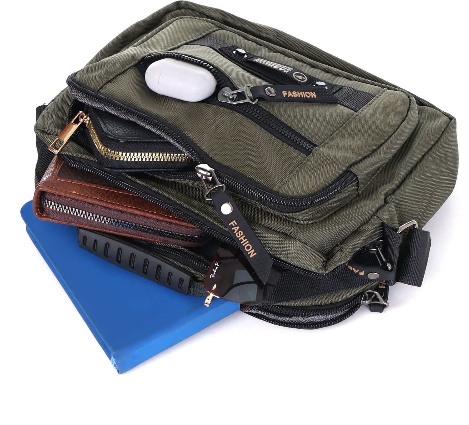Image of MENSCH Green Sling Bag SLING BAG