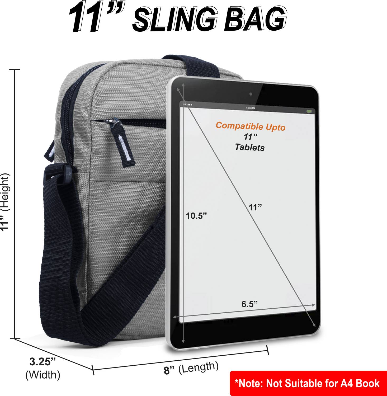 Nabaat Grey Sling Bag - Image 3