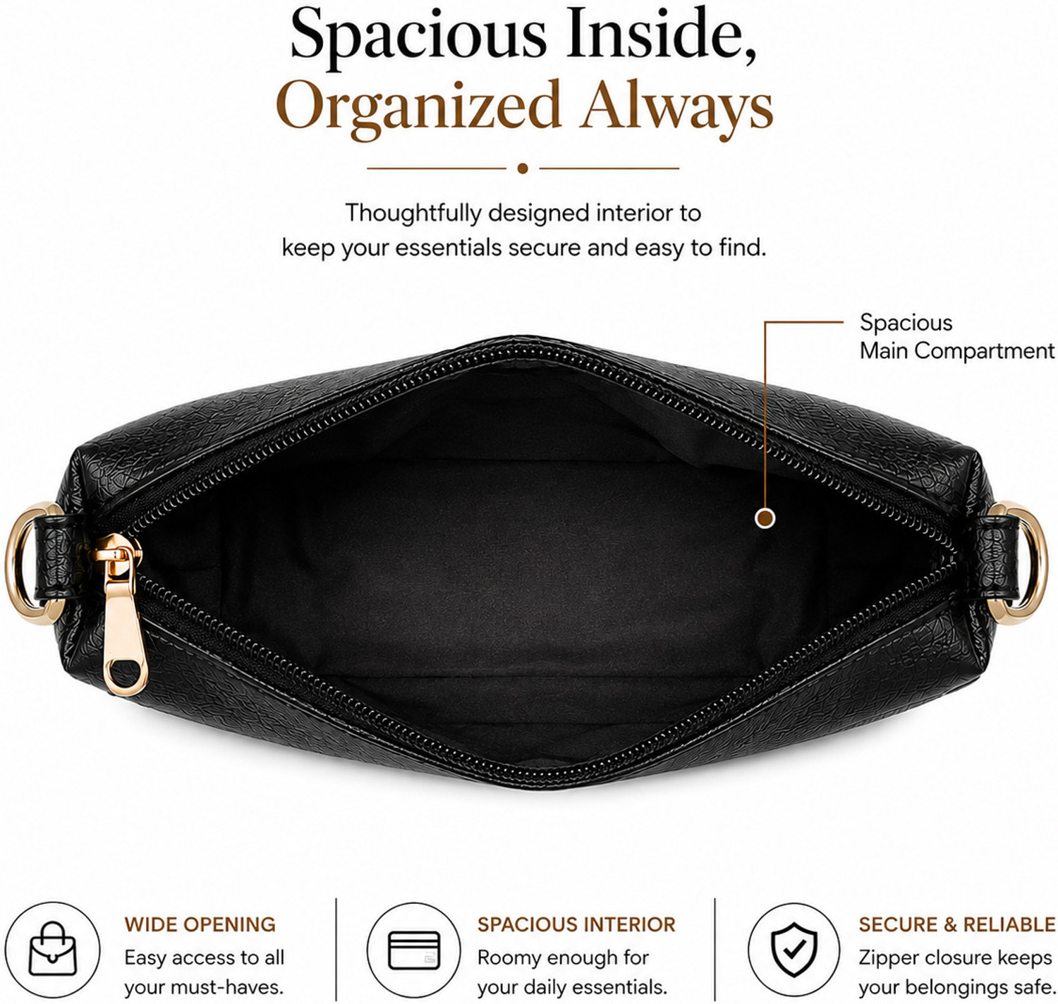 Image of PRD Craft International Black Sling Bag PRD SlingBag Black