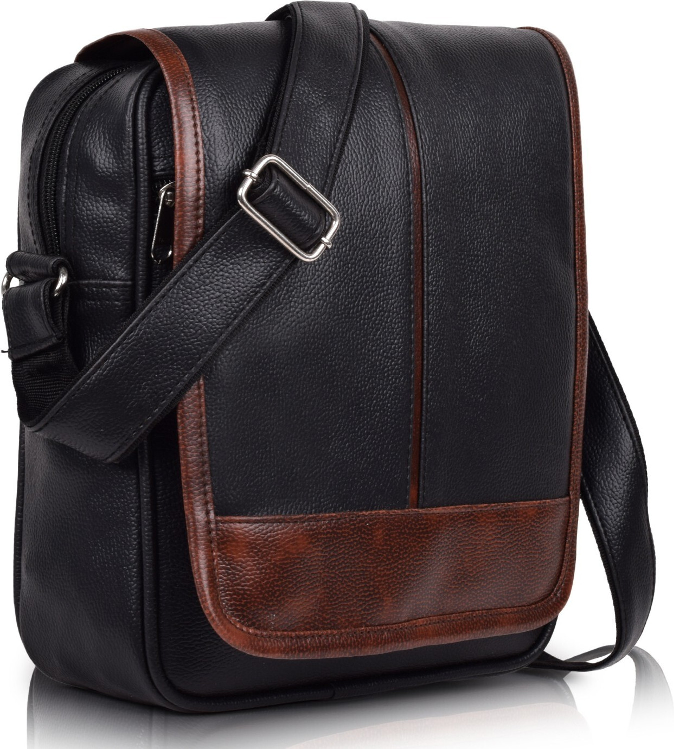 Image of SPOTIC Black Sling Bag Casual Trendy Travel Slingbag For Men