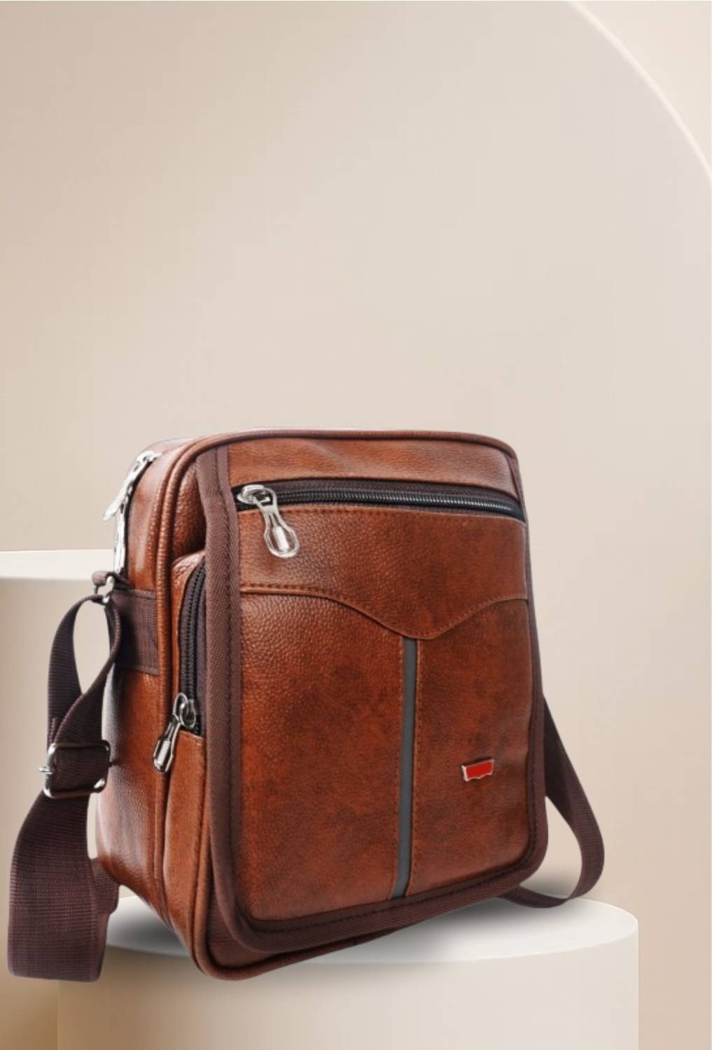 Brandroot Tan Sling Bag Sling Bag/Shoulder Bag for Men/Travel Bag/Cross Body Bag/Office