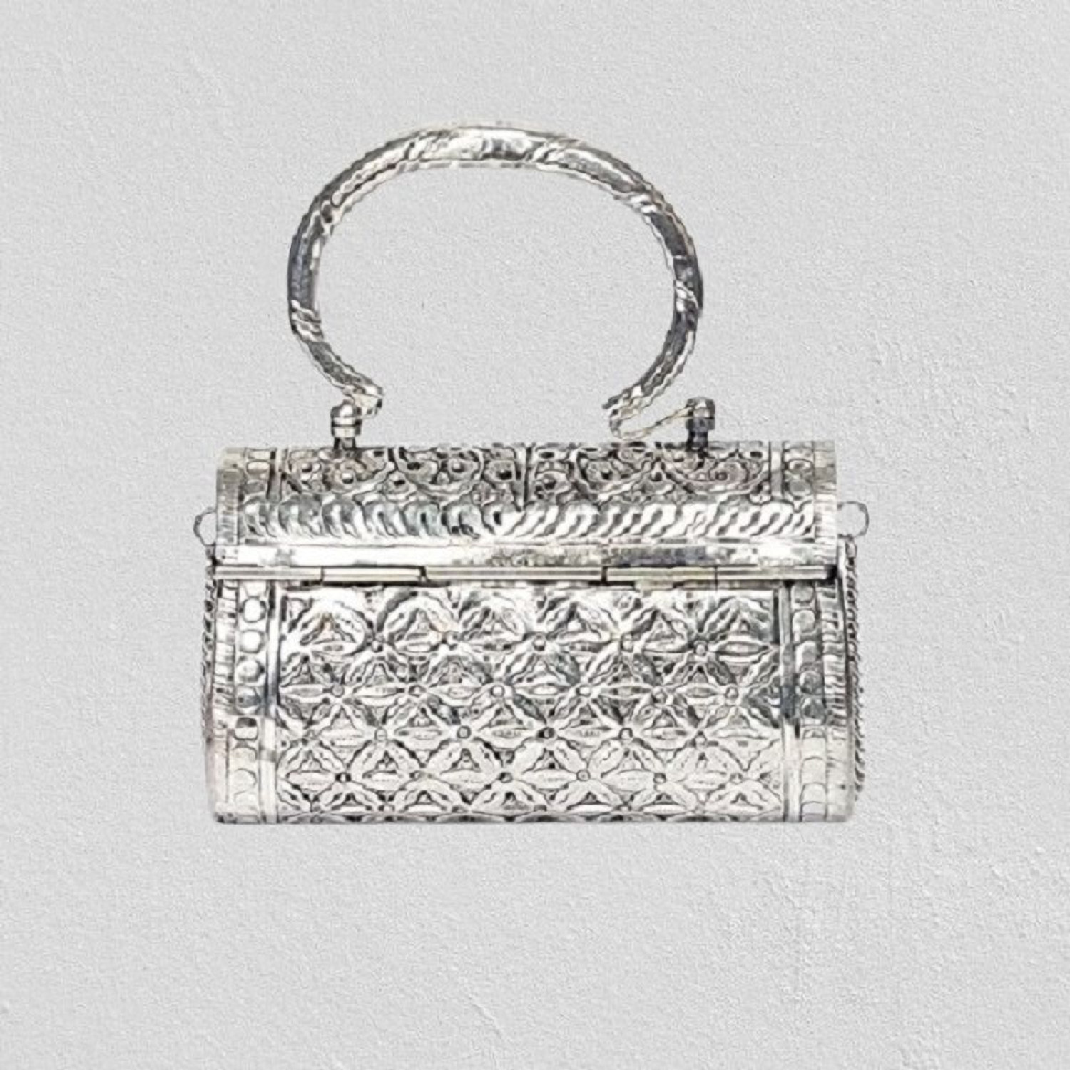 Image of MLS HANDICRAFTS Party, Casual Silver Clutch