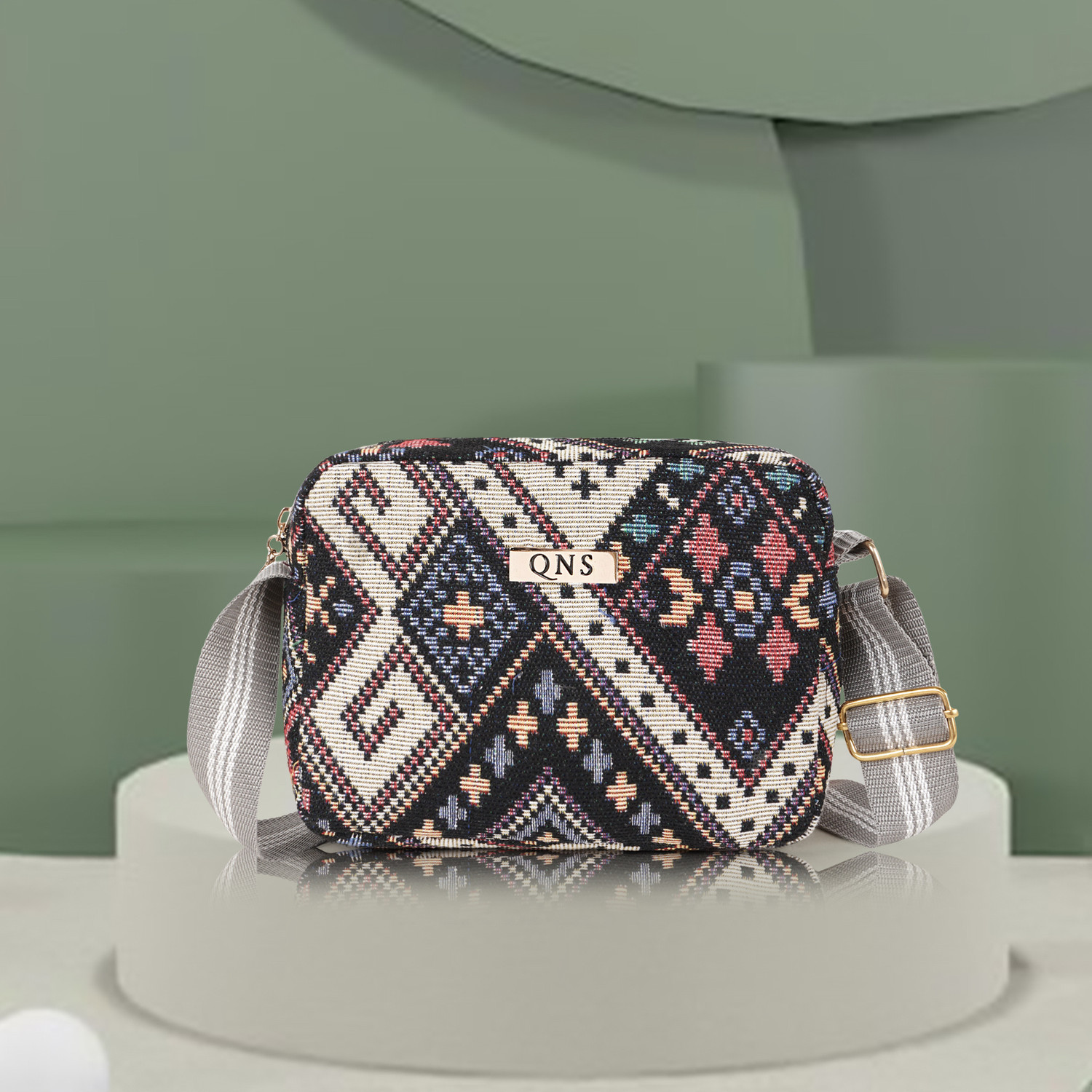 Image of QNS Grey Sling Bag Versatile Crossbody Sling Bag For Women And Girls