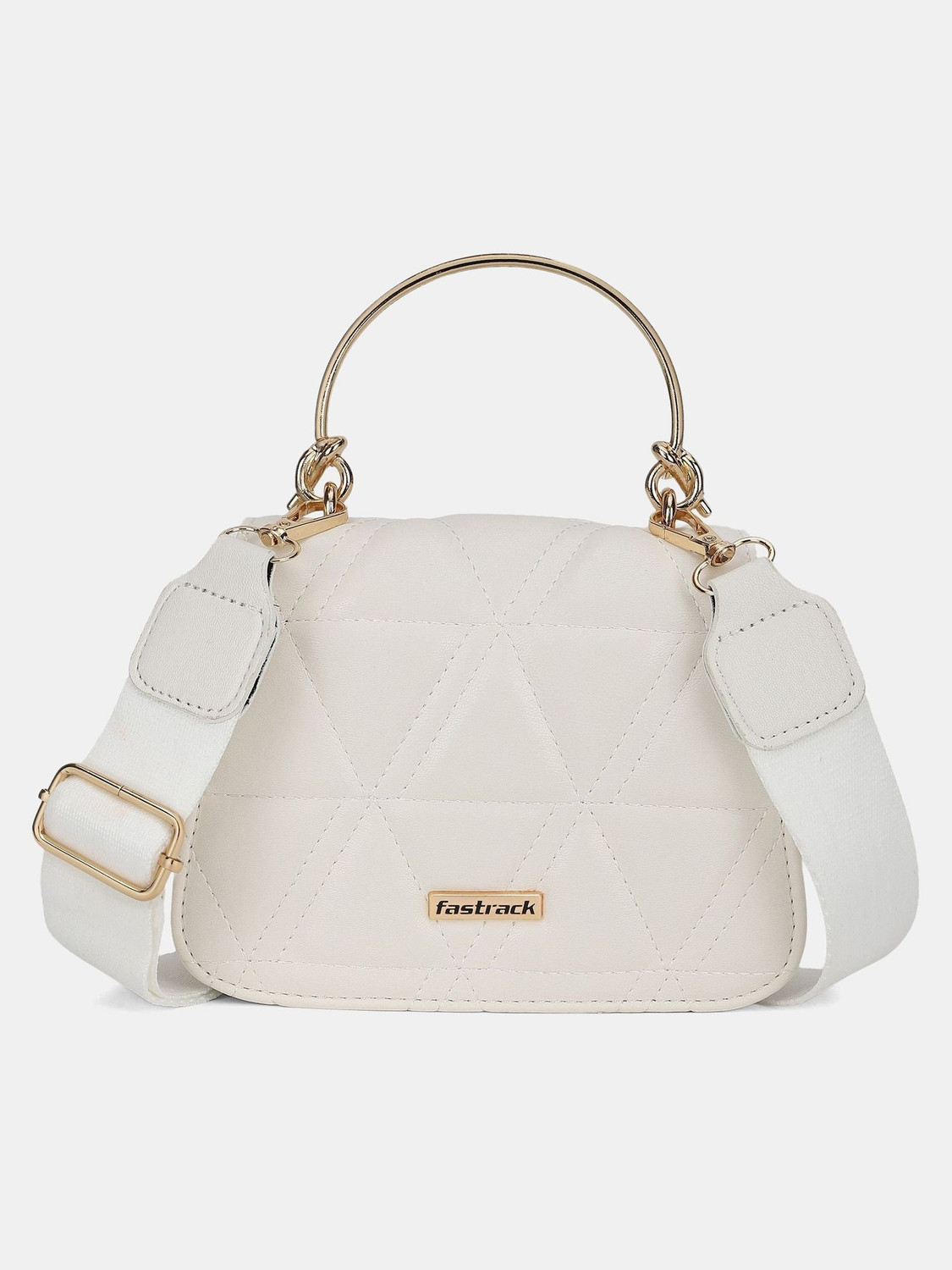 Image of Fastrack White Sling Bag Plain