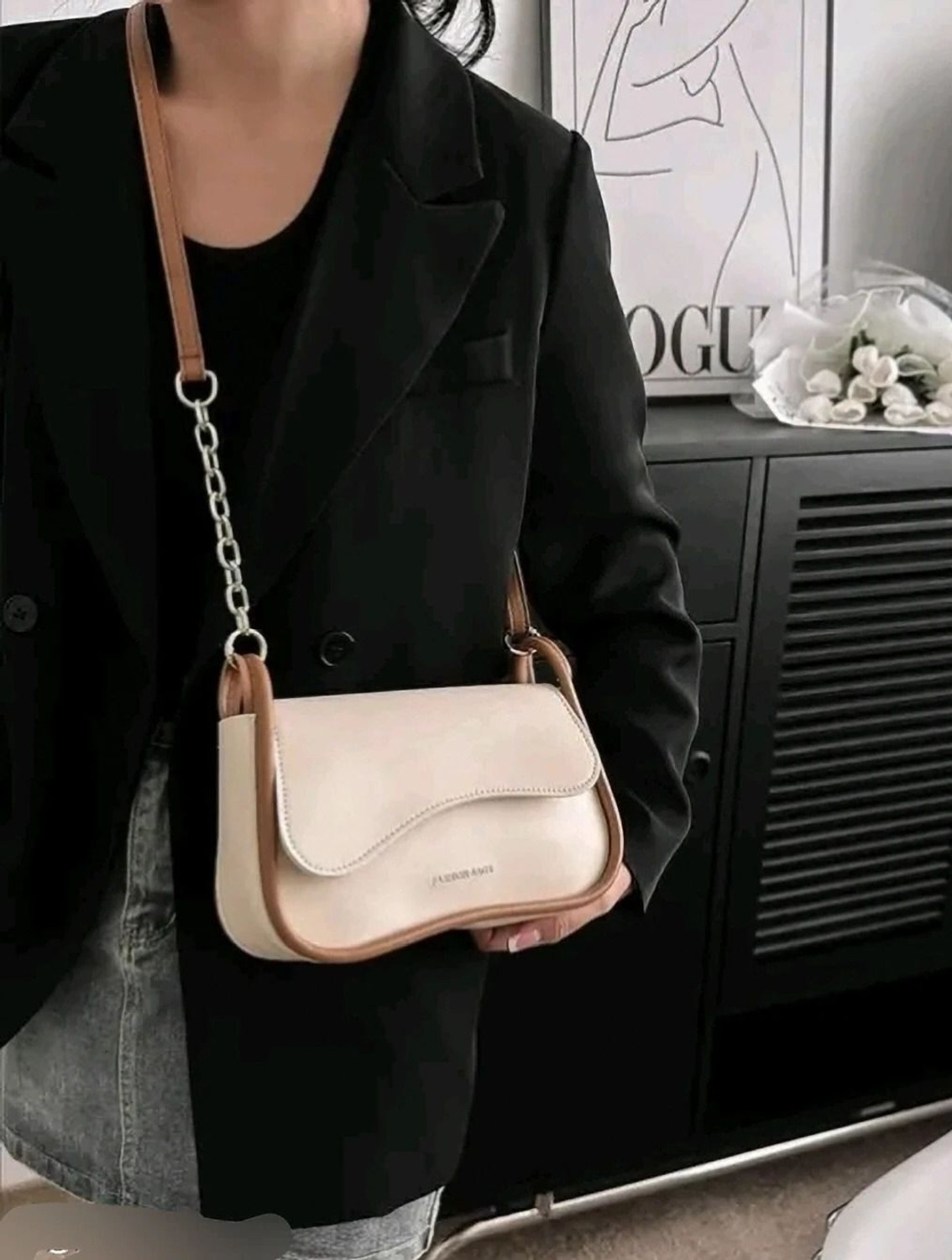 Image of TrendStore Beige Sling Bag korean style girls /women