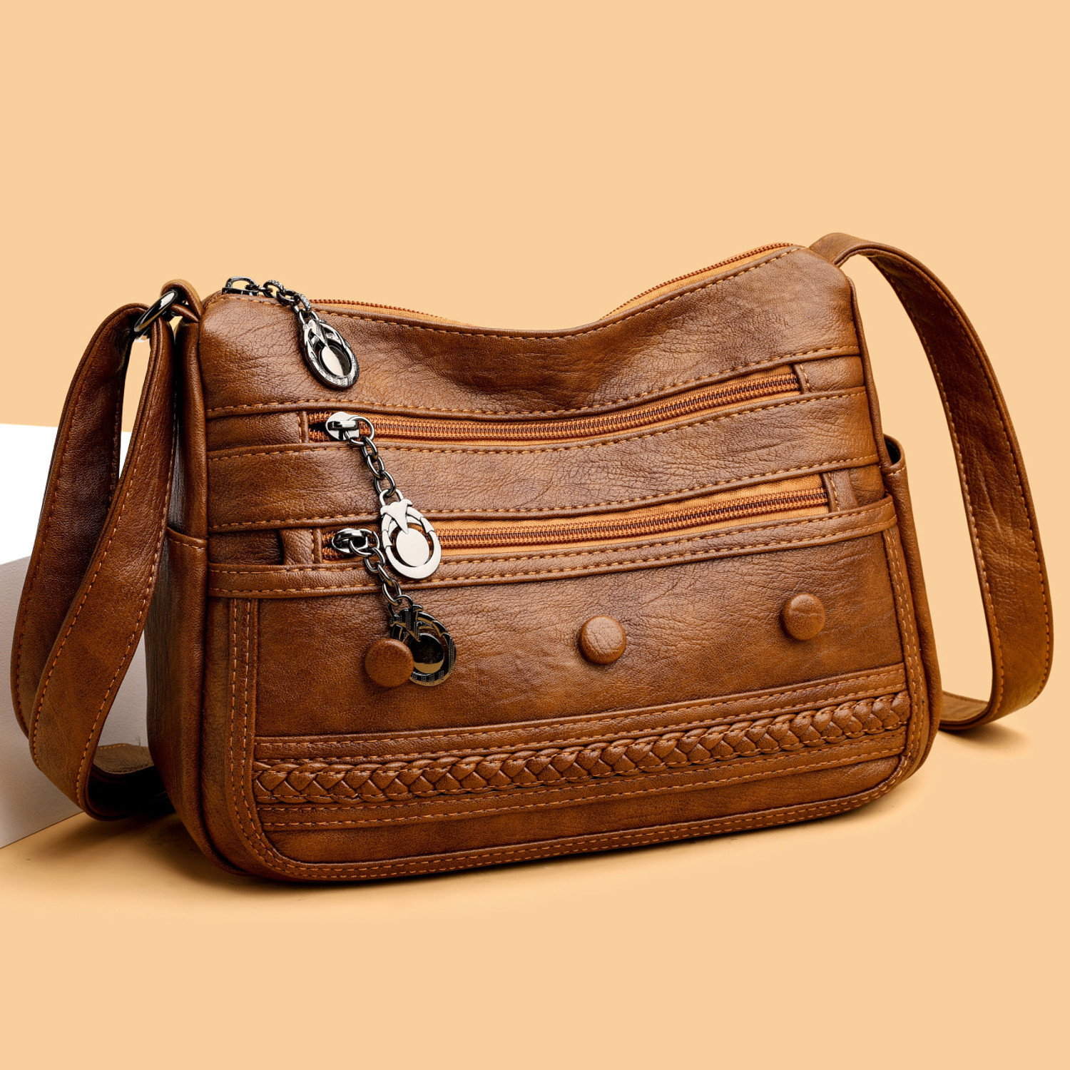 Image of Diva Dale Brown Women Sling Bag Stylish Trendy Spacious Cross-Body Multi-Pockets