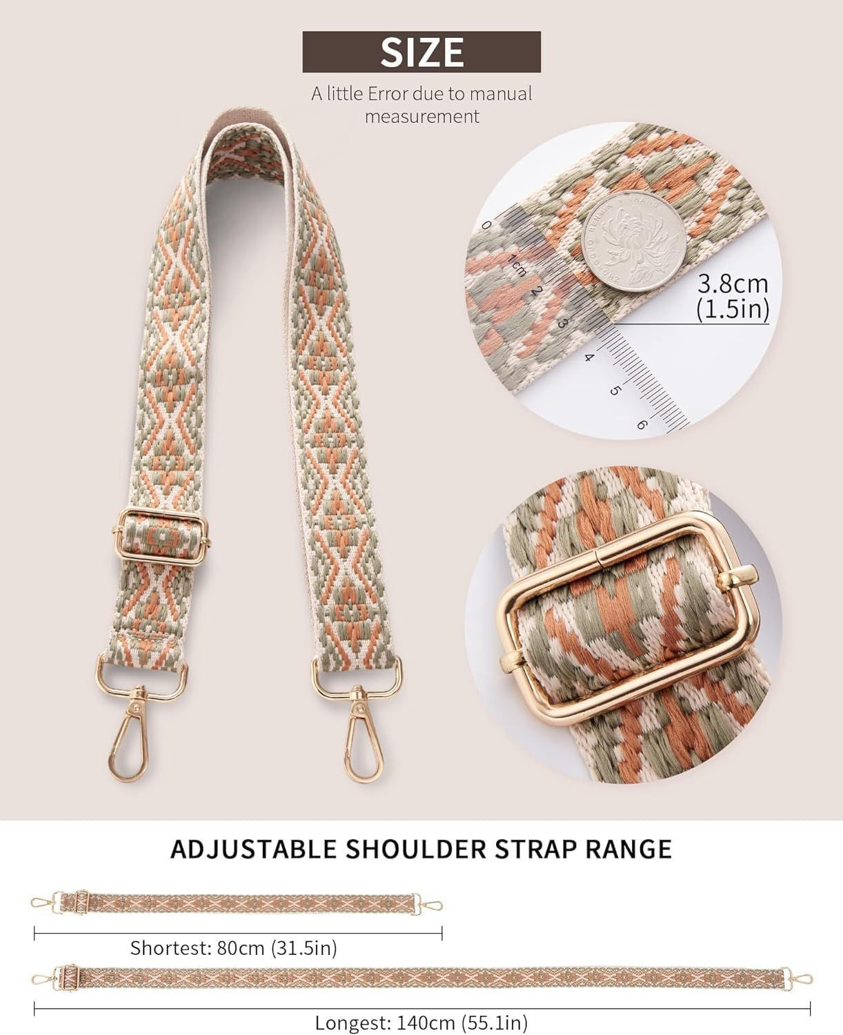 Image of BUYBEAT Multicolor Sling Bag Adjustable Crossbody Bag Strap for Girls Handbags