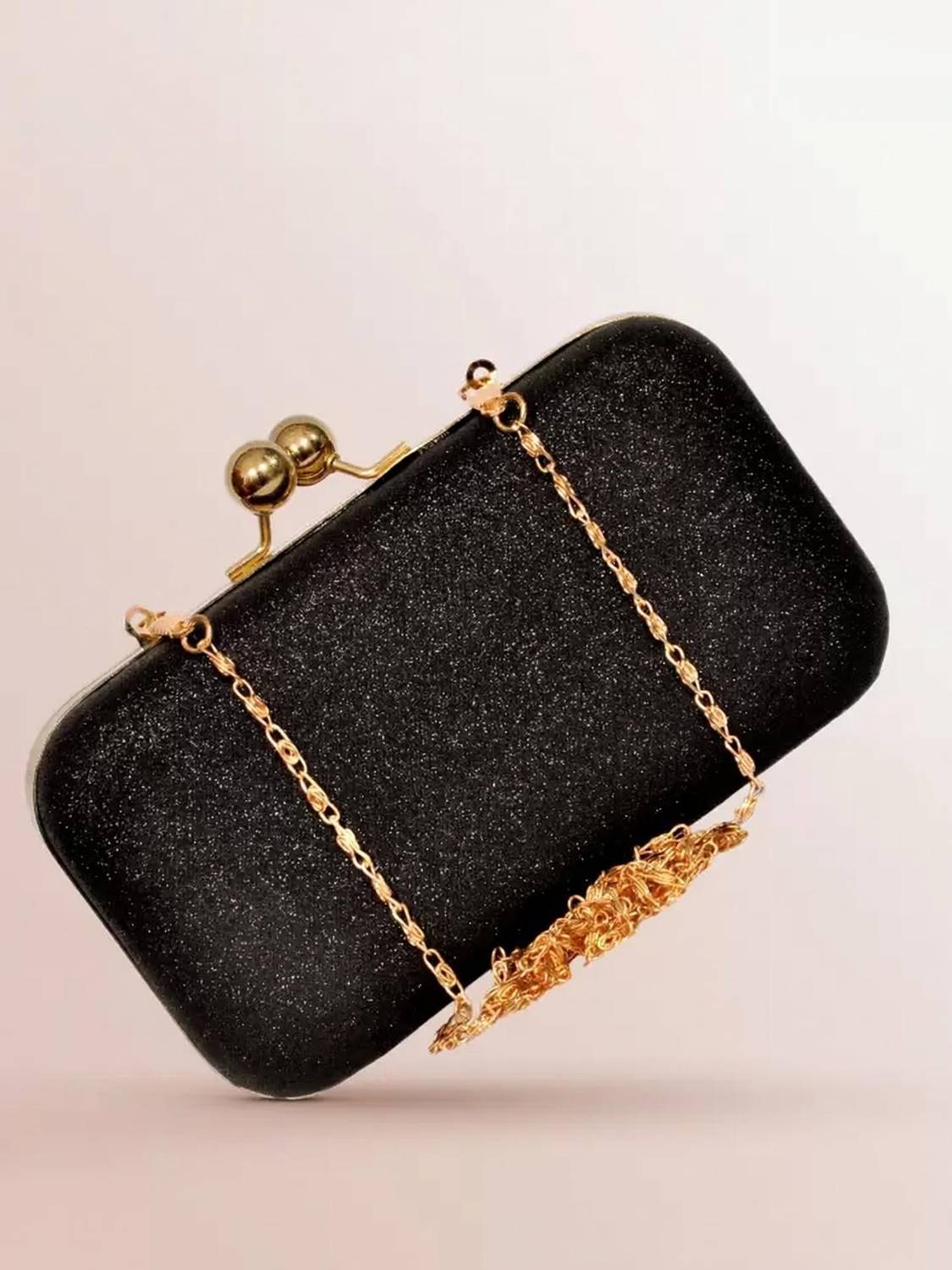 ACCESSORIZEME Black Sling Bag BH BLACK SHINY SLING BAG