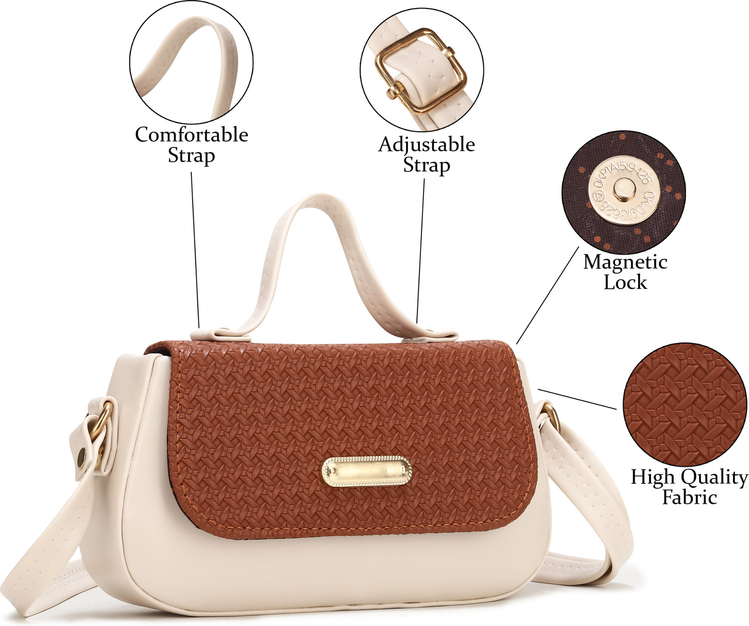 Image of s.p. pearls Women Tan Tote