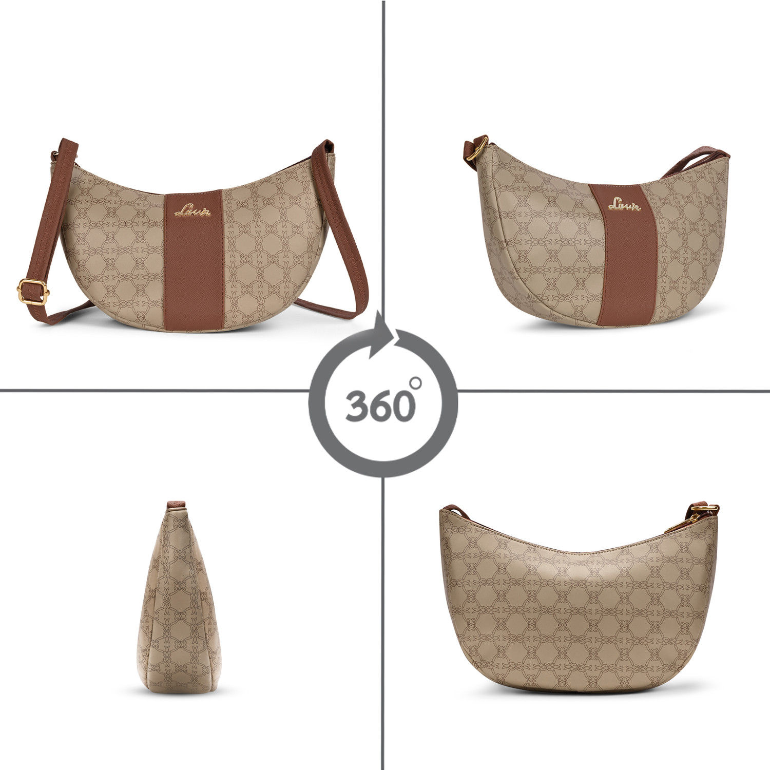 Image of LAVIE Beige Sling Bag Mono Bonnie