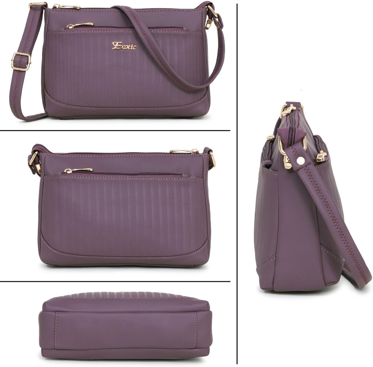 Image of Exotic Purple Sling Bag Pop colour Sling bag