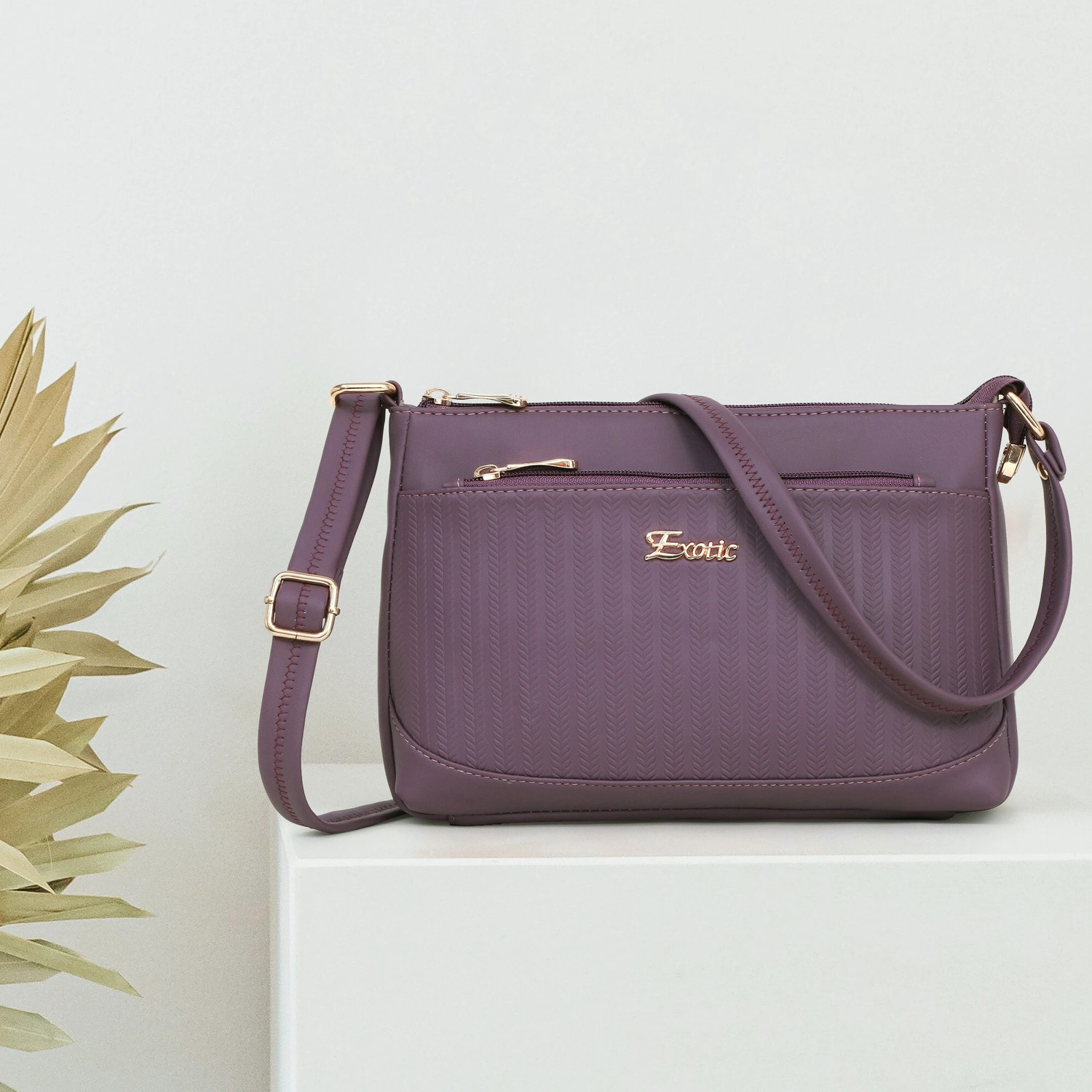 Image of Exotic Purple Sling Bag Pop colour Sling bag
