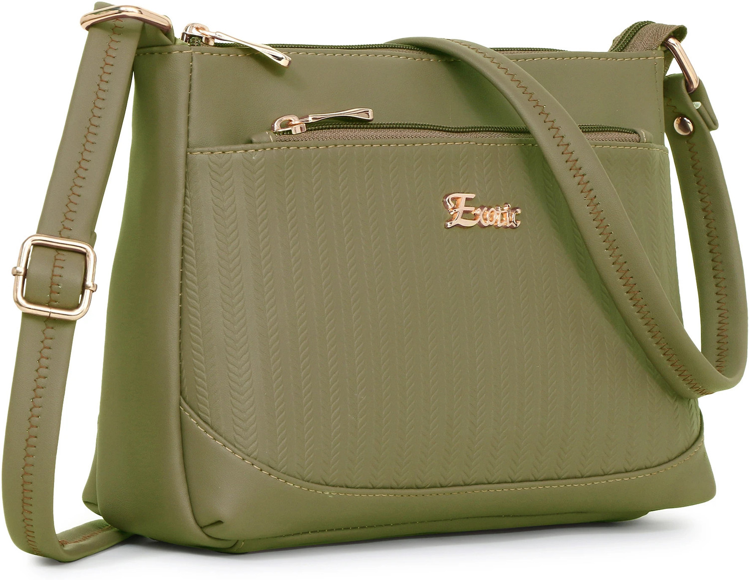 Image of Exotic Khaki Sling Bag Pop colour Sling bag