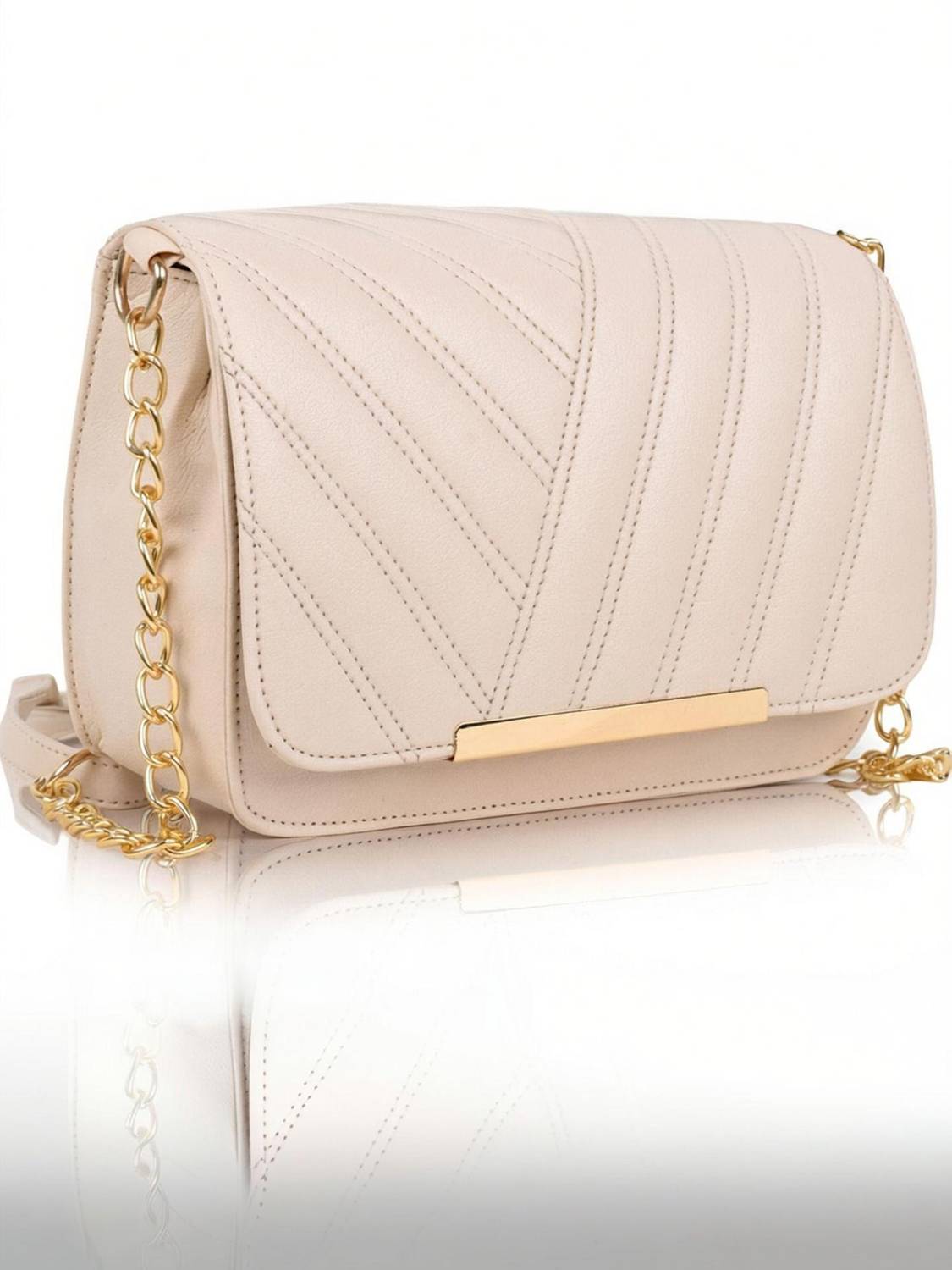 SPOTIC Beige Sling Bag SPT-WOMEN---050-CREAM - Image 1
