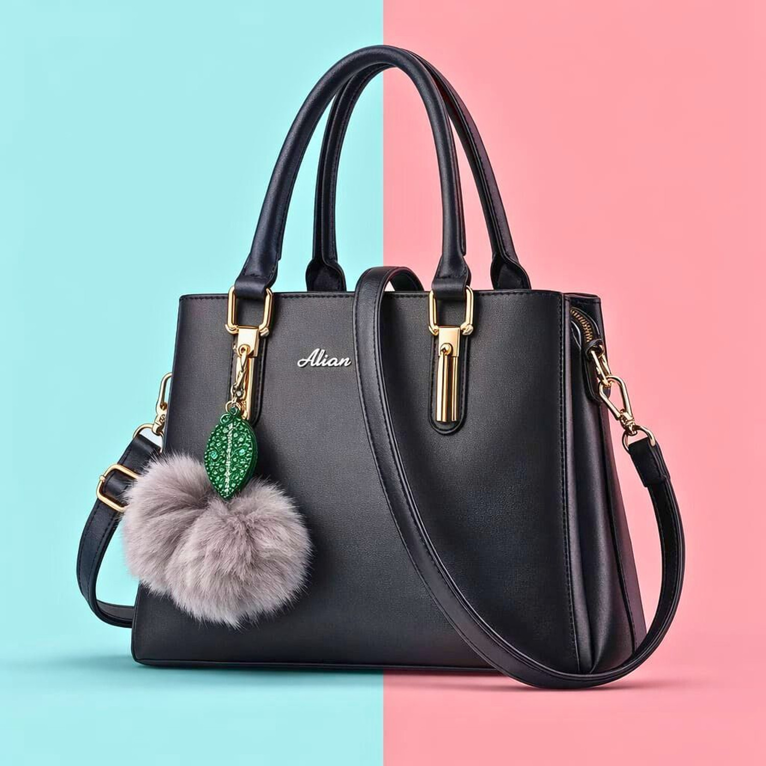 Image of KGN FASHION Black Tote Premium Grace Collection