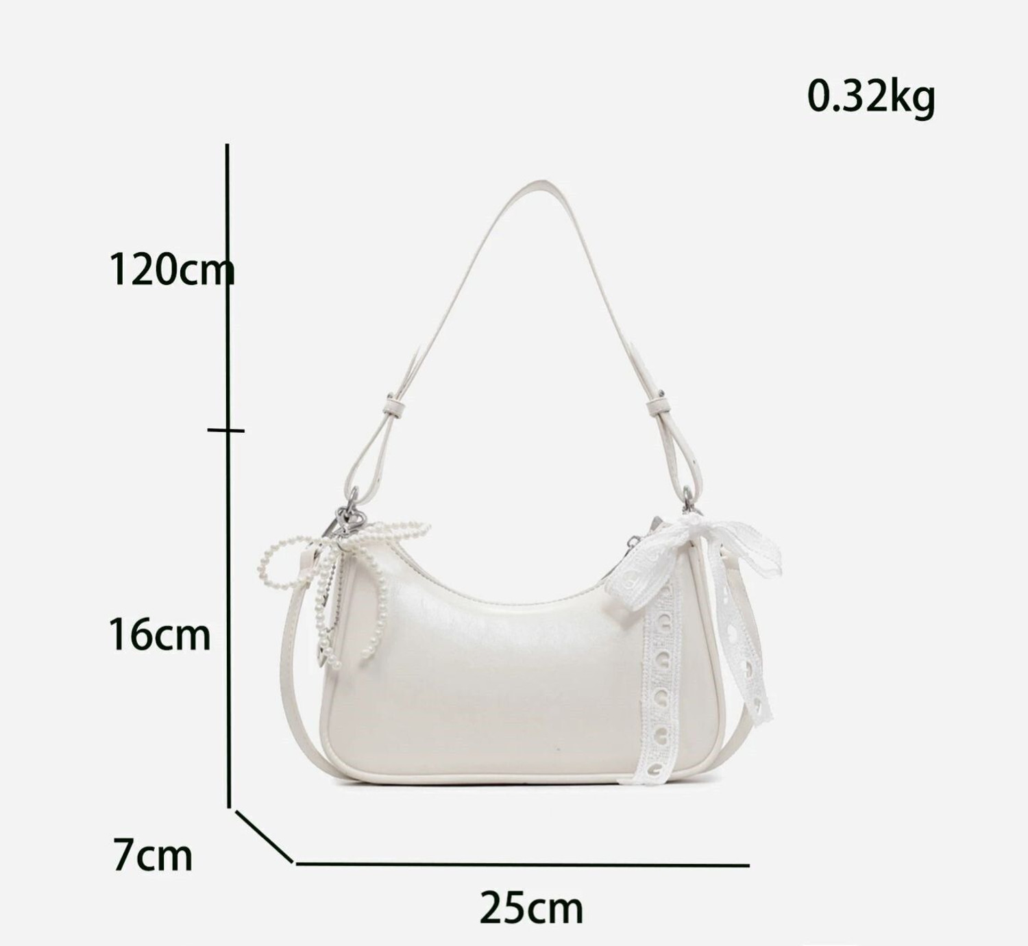 Image of StyleForevr White Sling Bag Korean Sling Bag Or Shoulder Bag For Women /Girls With Bag Charm