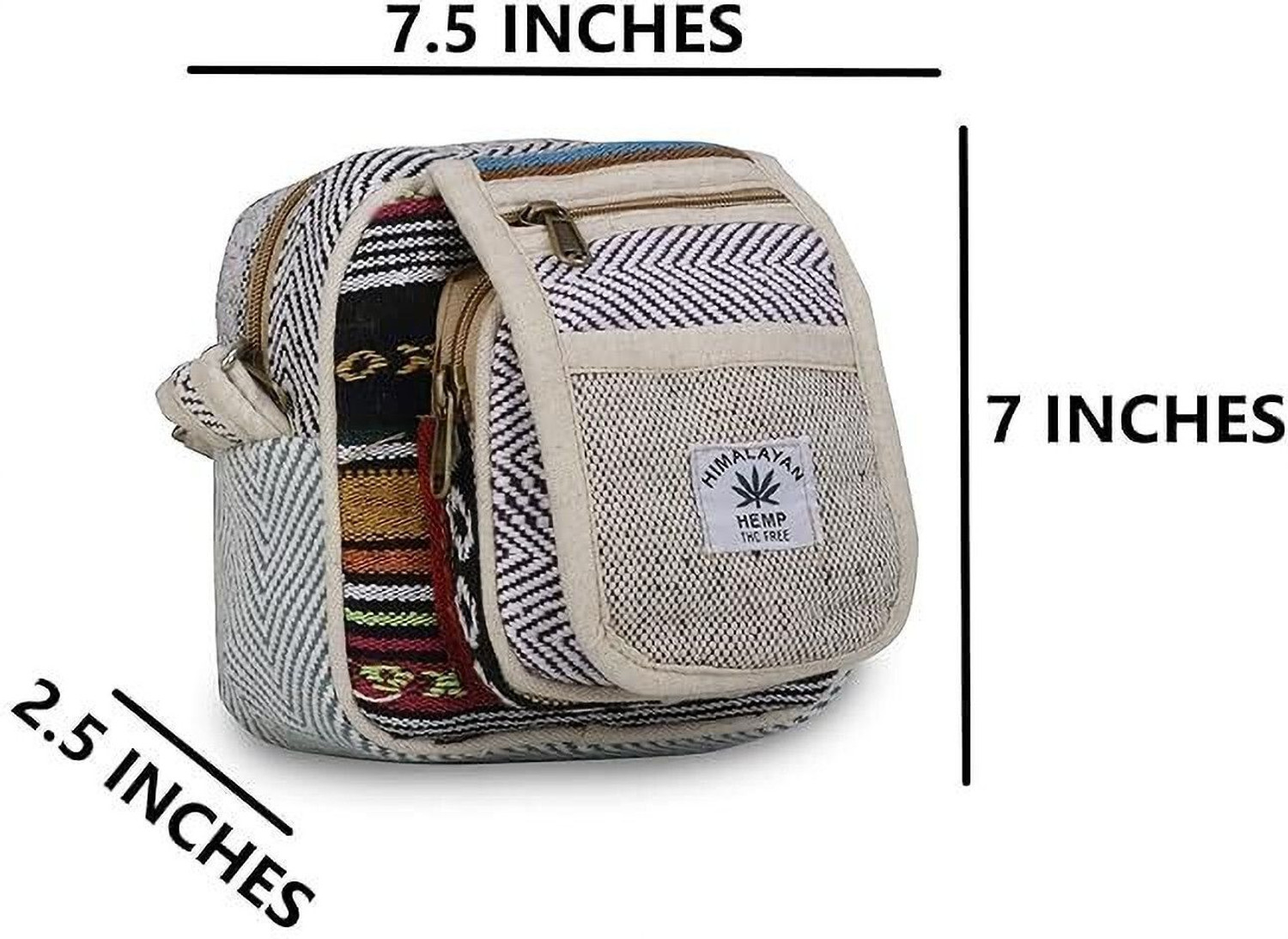 Image of Anesha White Sling Bag Hemp Super Fashion Chest and Shoulder Bag for Women & Men