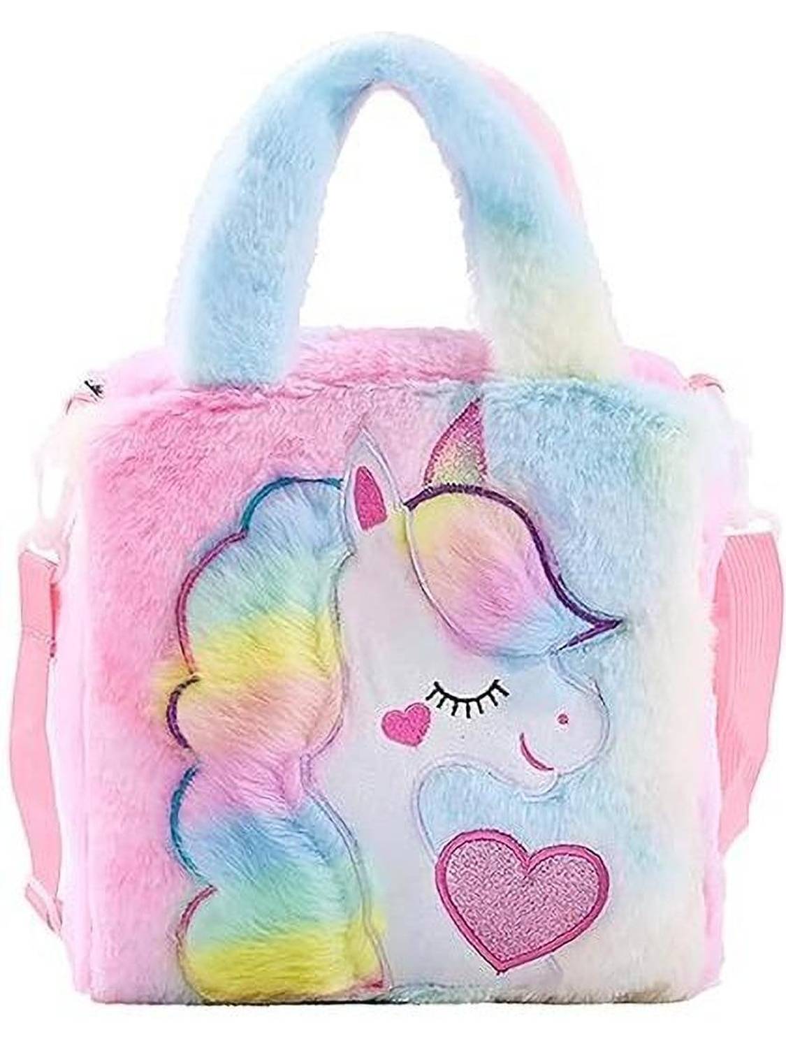 APOEM Multicolor Sling Bag Unicorn Toddler Bag Princess Cute Crossbody School Bags
