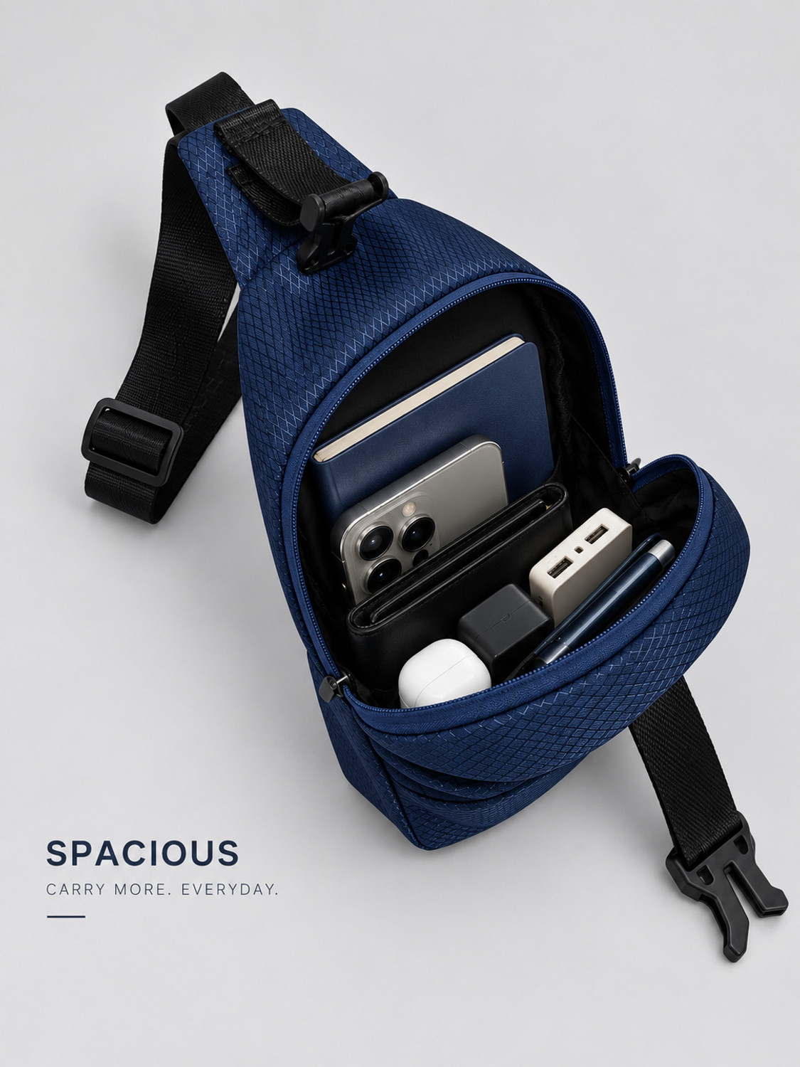 Image of Roadster Blue Sling Bag Unisex Shoulder crossbody bag