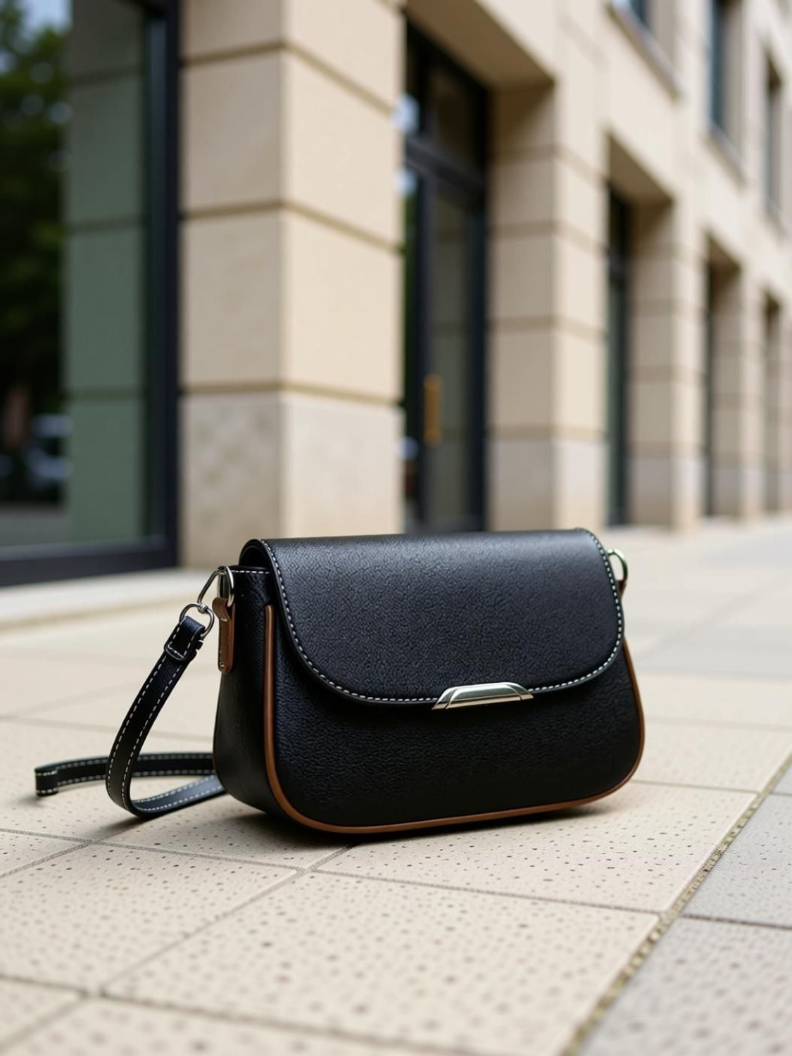 Image of Svemir Orange Sling Bag Black Women Sling Bags