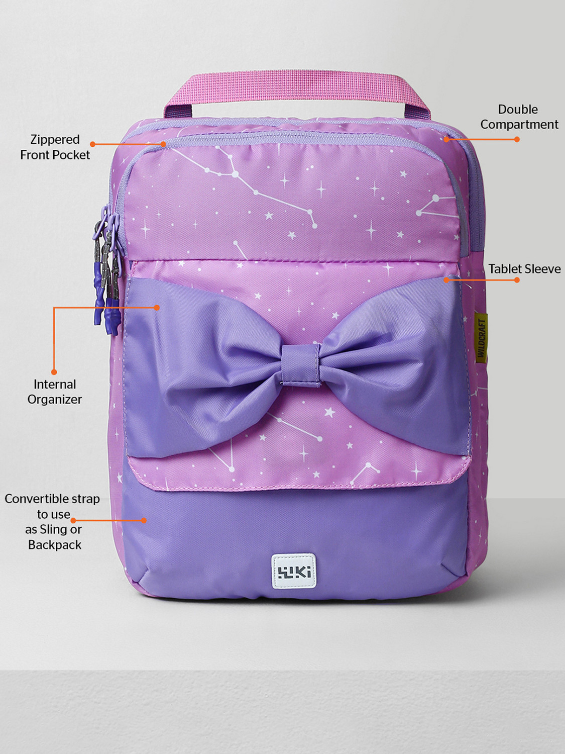 Image of Wildcraft Pink Men & Women Sling Bag Saddle Bag