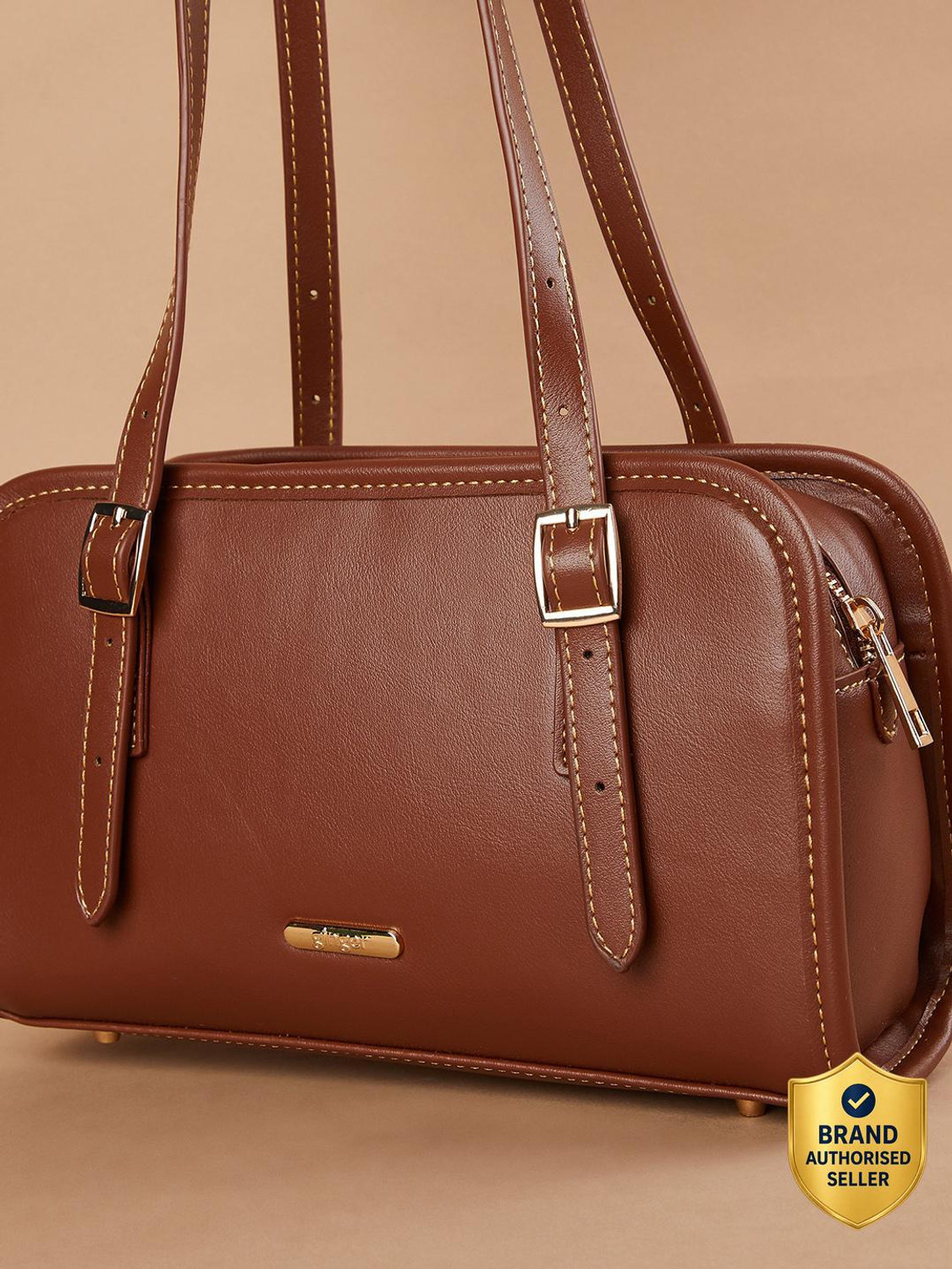 Image of CODE by Lifestyle Tan Shoulder Bag NA