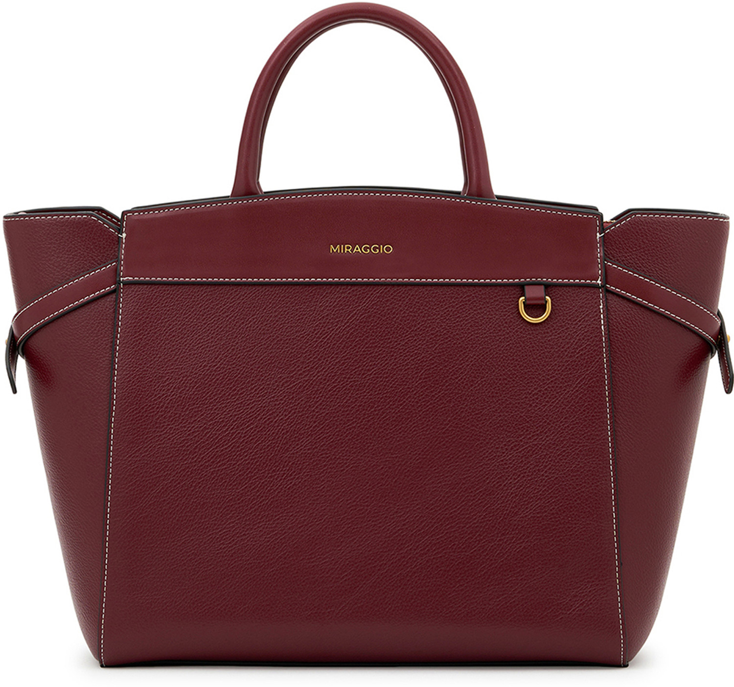Image of Miraggio Maroon Tote Kayla Tote Bag