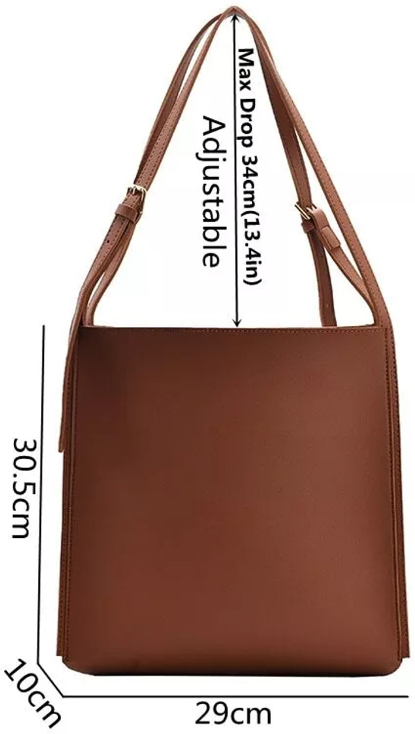 Image of LIZIQI Brown Tote Stylish Long Korean sling Bags | college bags black handbag for women