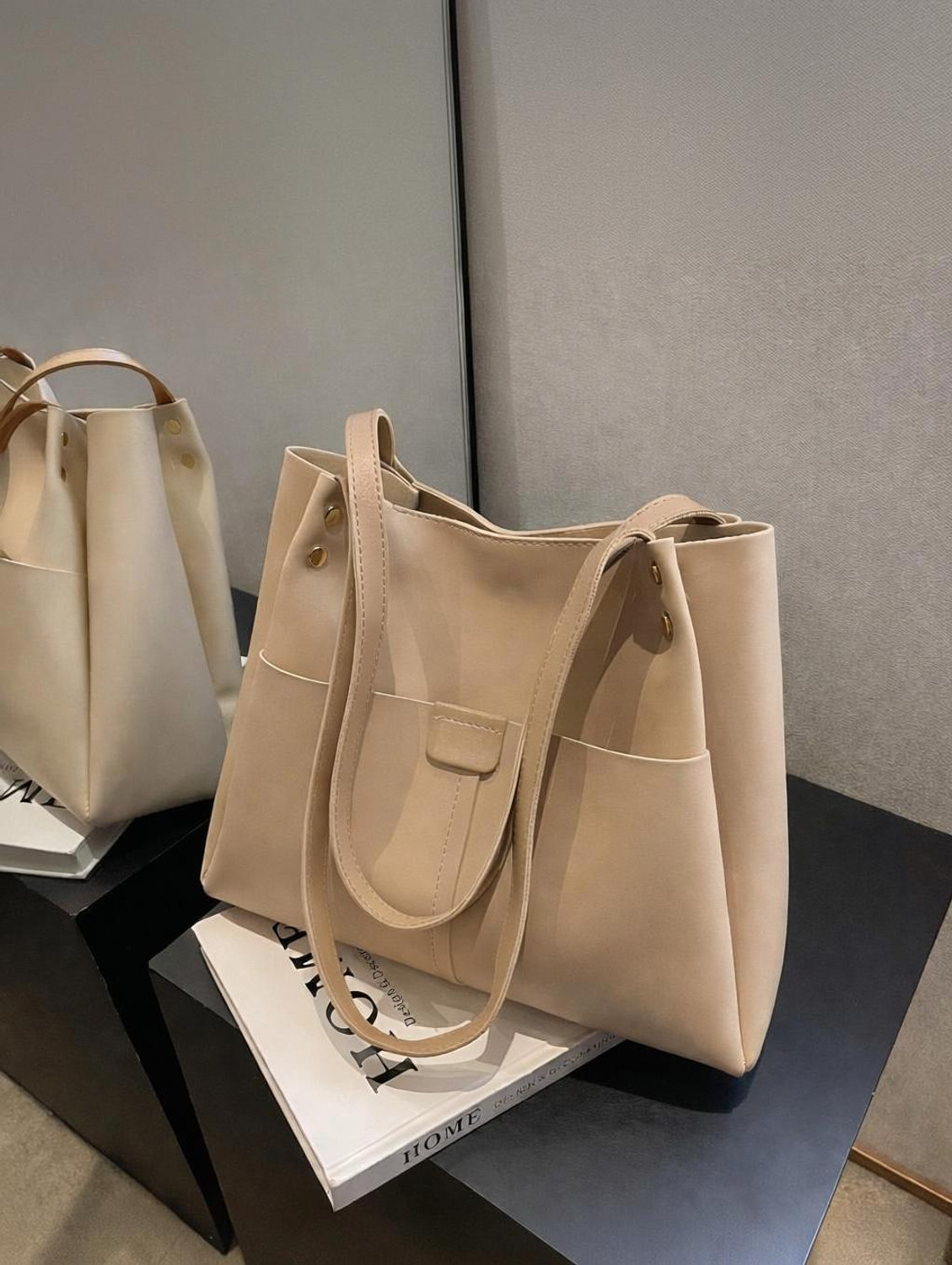 Image of Heavens Hike Beige Messenger Bag F POCKET TOTE BEIGE