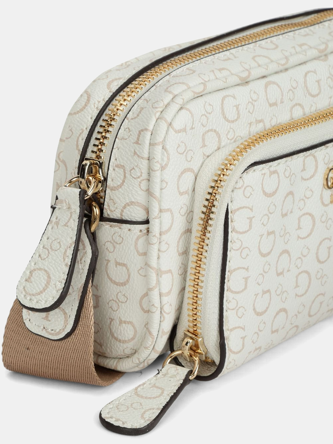 Image of GUESS White Shoulder Bag Saffron Mini