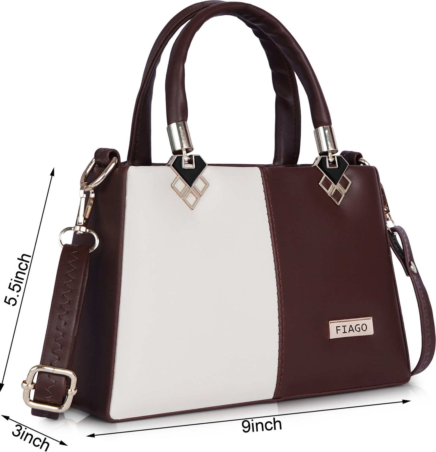 Image of FIAGO Brown Girls Hand-held Bag Trendy Women's Handbag - Perfect for Work & Parties