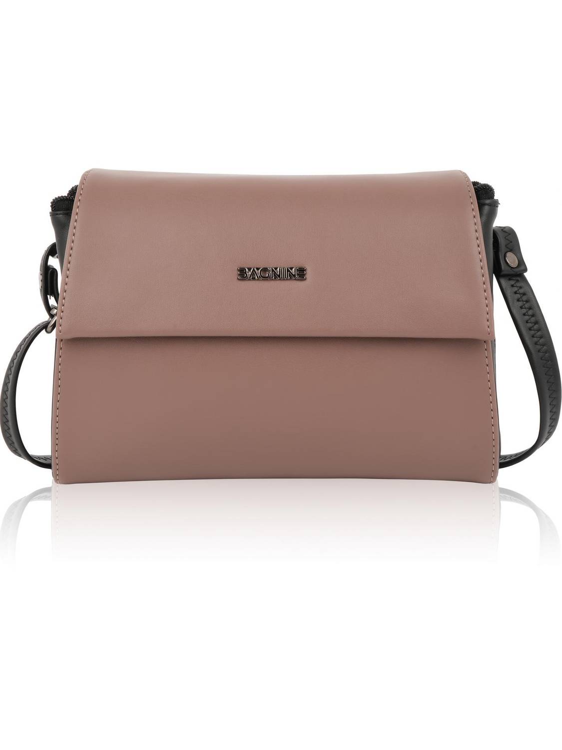 Bagnine Brown Sling Bag Compact Flap Crossbody Purse | Adjustable Strap | Smooth Zipper Closure